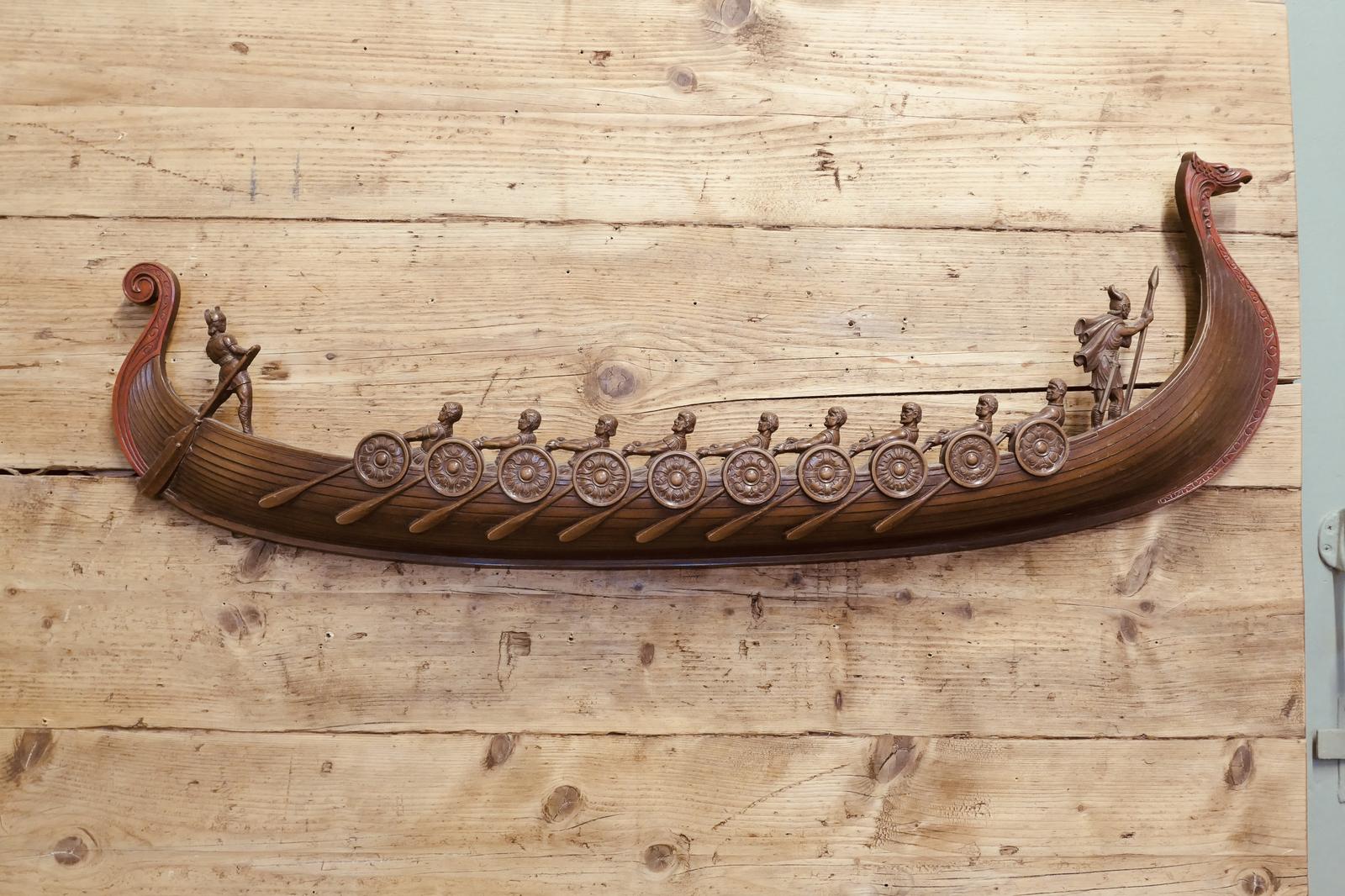 Mid Century Vintage Syroco Viking Ship Wall Art (1 of 6)