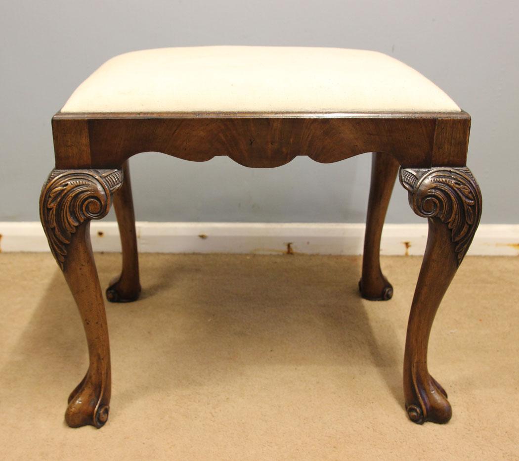 Antique Walnut Dressing Table Stool (1 of 7)
