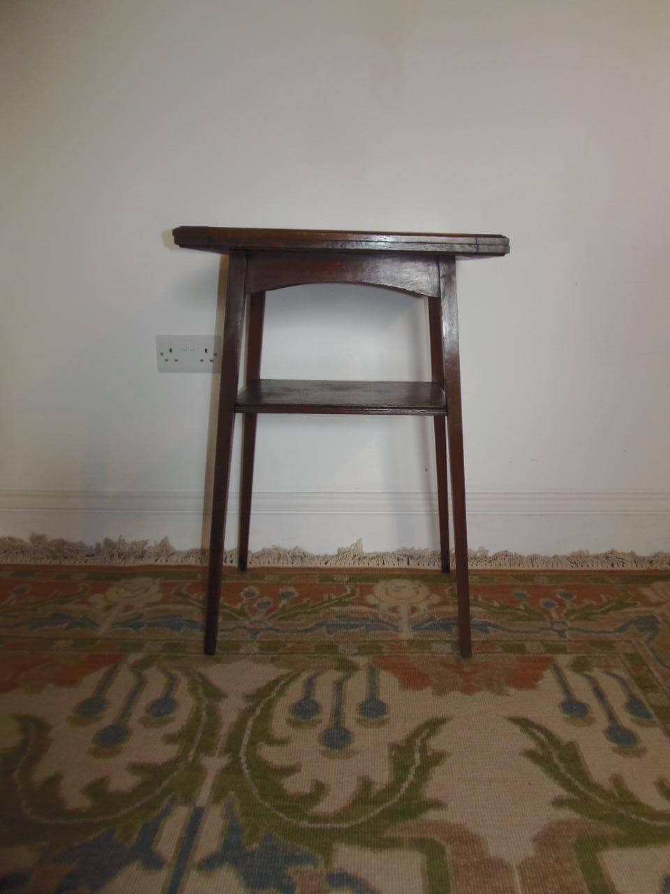 Arts & Crafts Oak Fold Over Table (1 of 11)