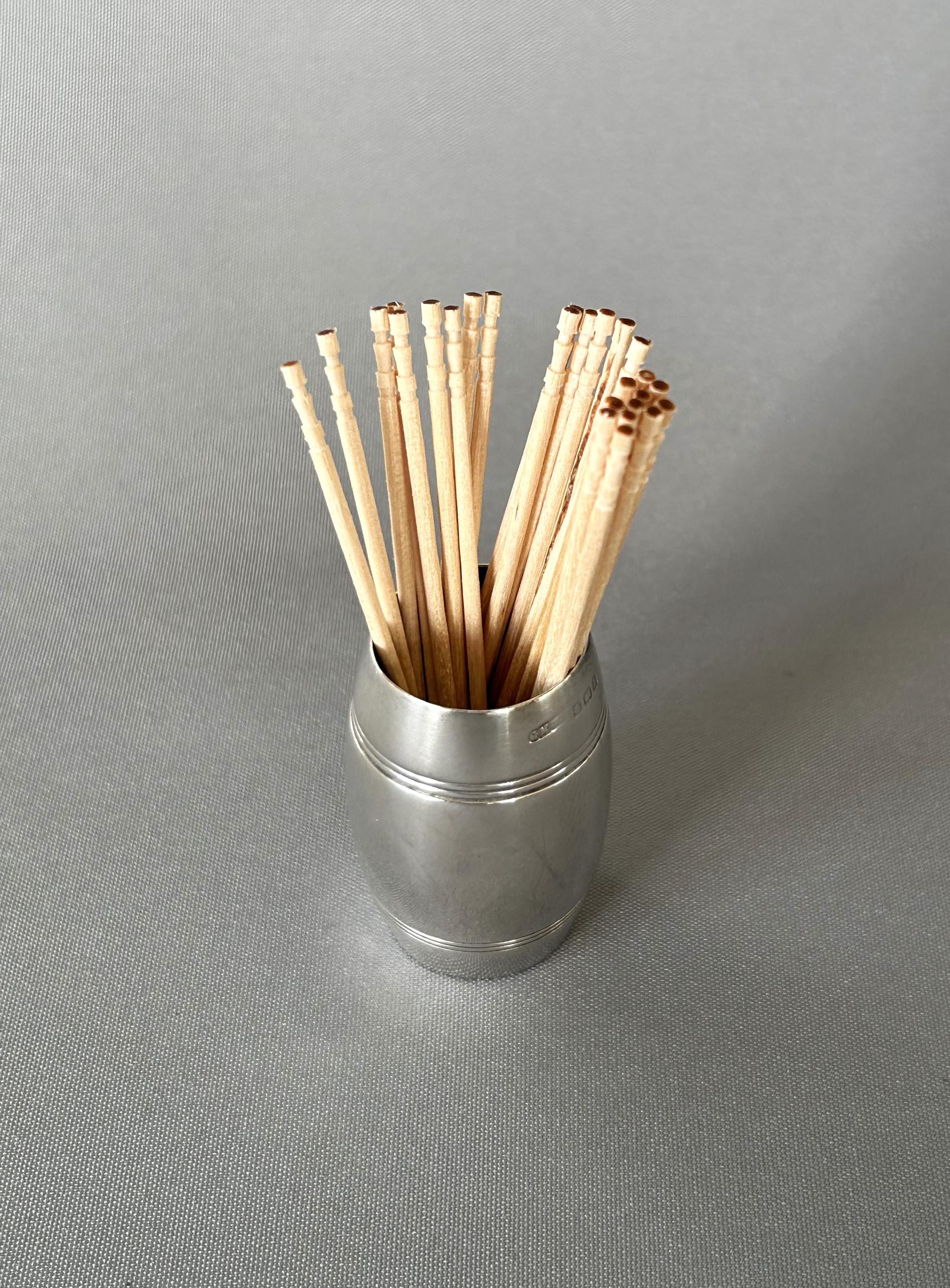 Charming Edwardian 'Barrel' Toothpick Holder (1 of 5)