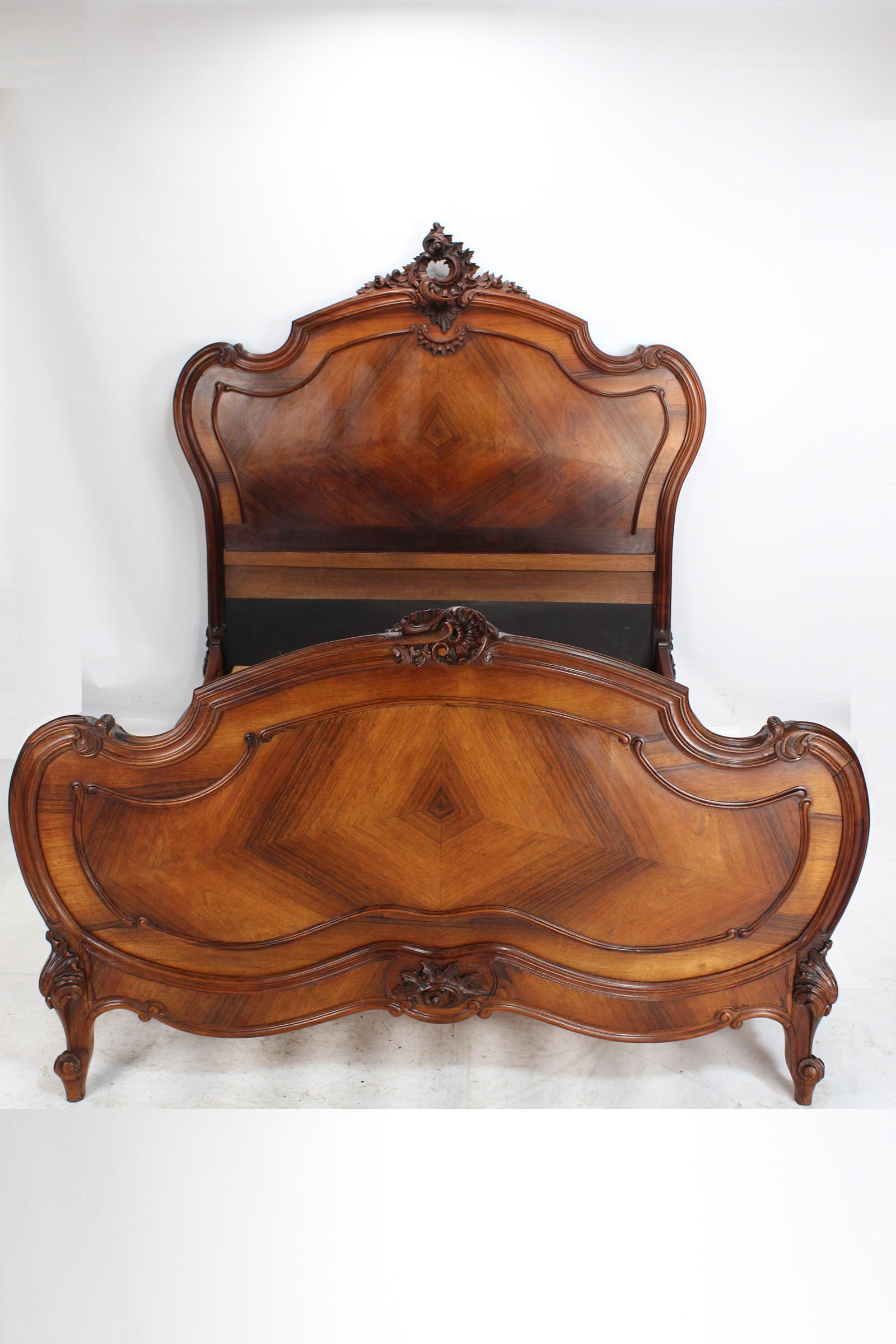 Antique French Kingwood Double Bed in Louis XV Style (1 of 14) Antique French Kingwood Double Bed in Louis XV Style (1 of 14)