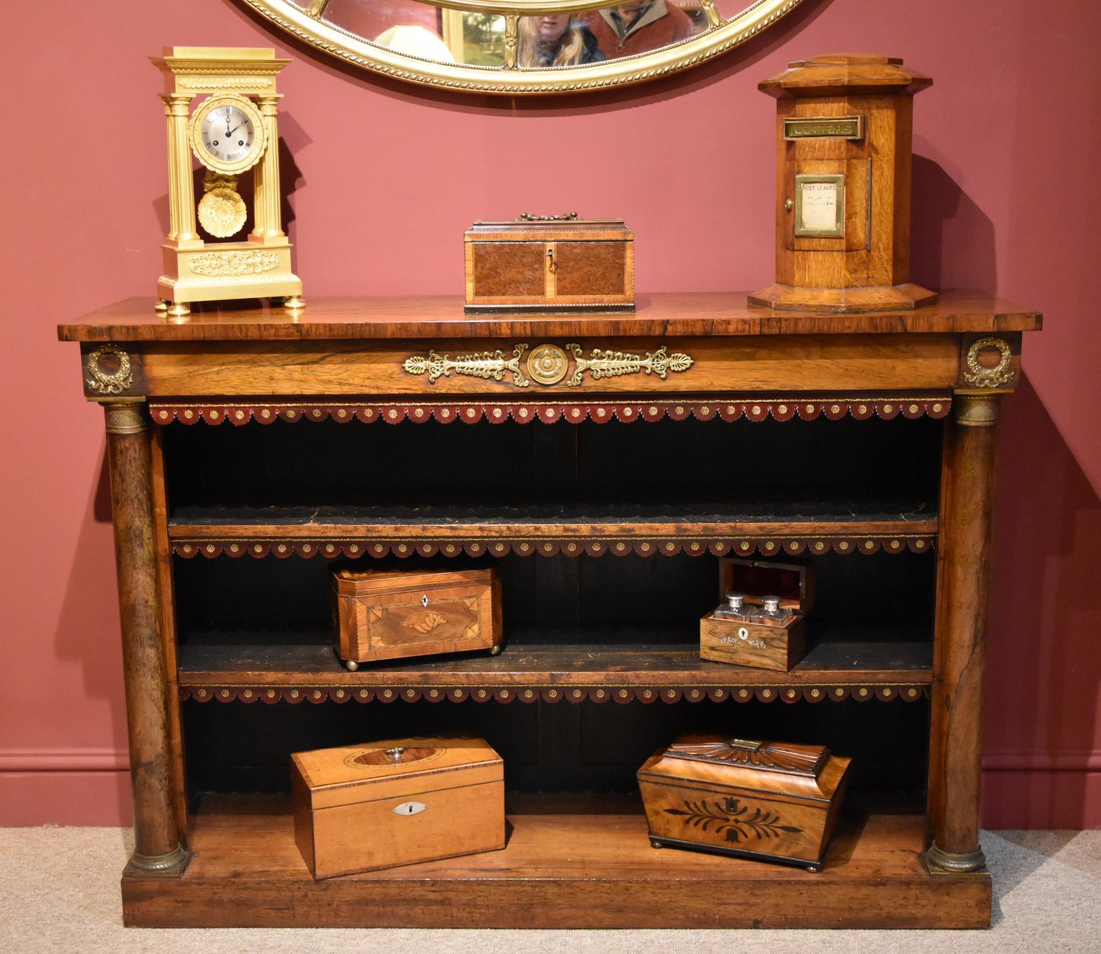 Regency Period Rosewood Open Bookcase (1 of 9)