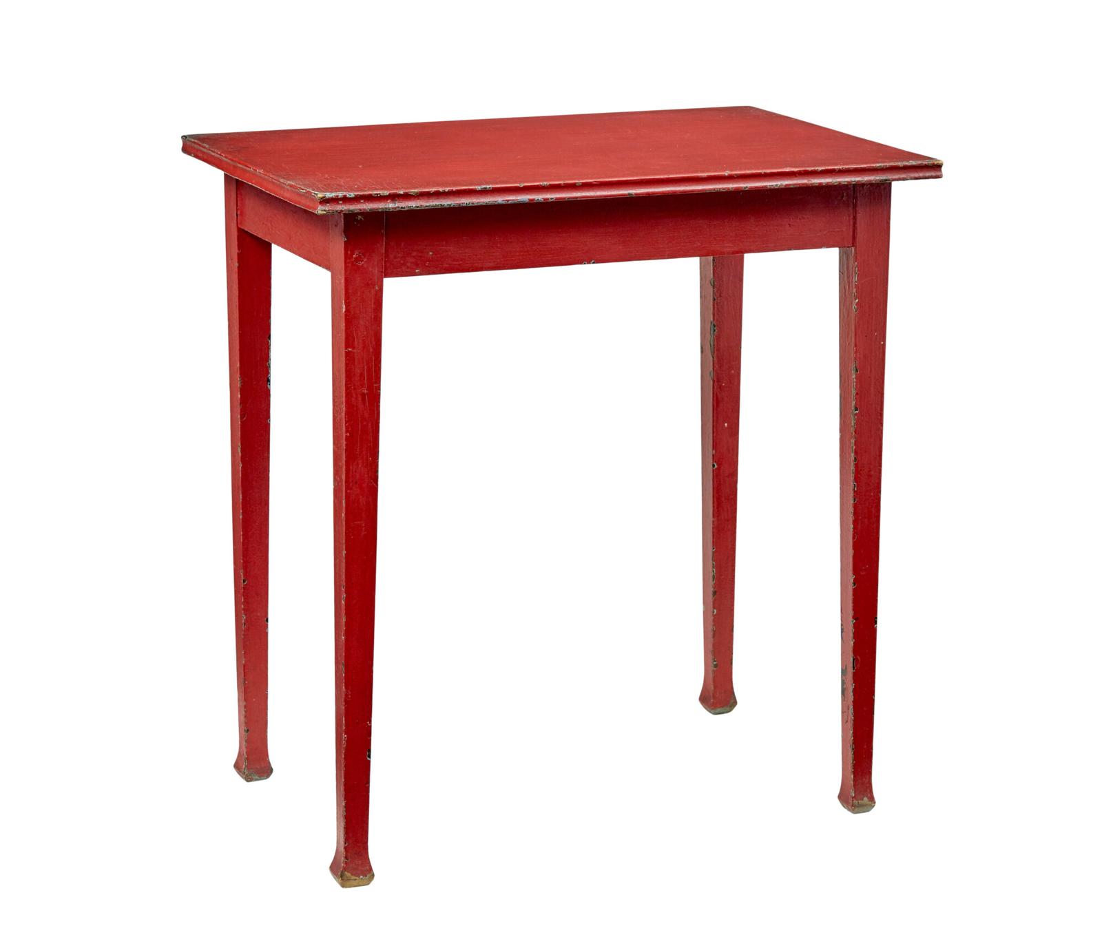 Scandinavian 19th Century Red Painted Side Table (1 of 8) Scandinavian 19th Century Red Painted Side Table (1 of 8)