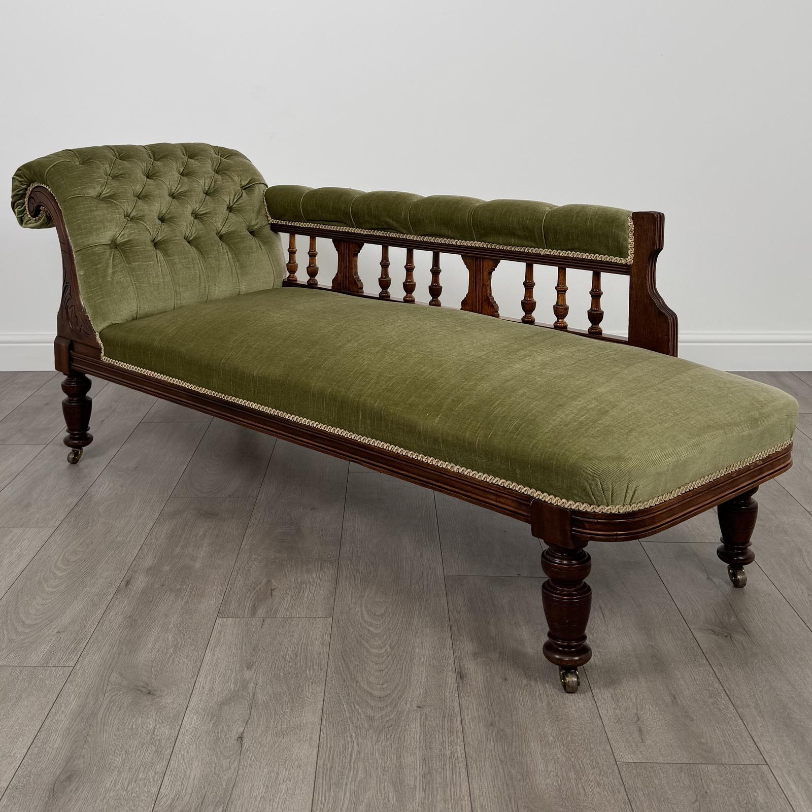 Antique 19th Century Good Quality Chaise in Mahogany (1 of 12)