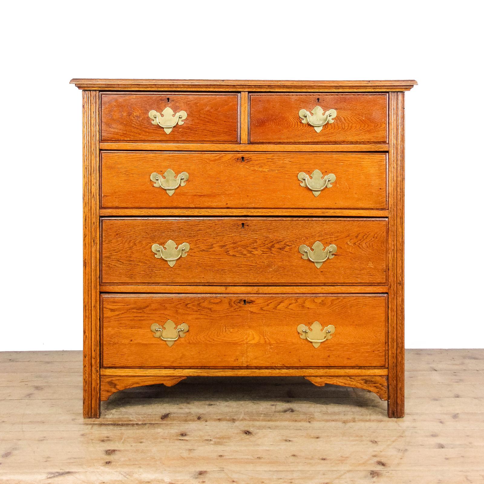 Antique 20th Century Oak Chest of Drawers (1 of 10)