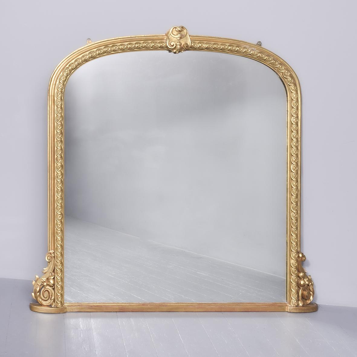Large Victorian Giltwood Overmantel Mirror in Excellent Condition (1 of 6) Large Victorian Giltwood Overmantel Mirror in Excellent Condition (1 of 6)
