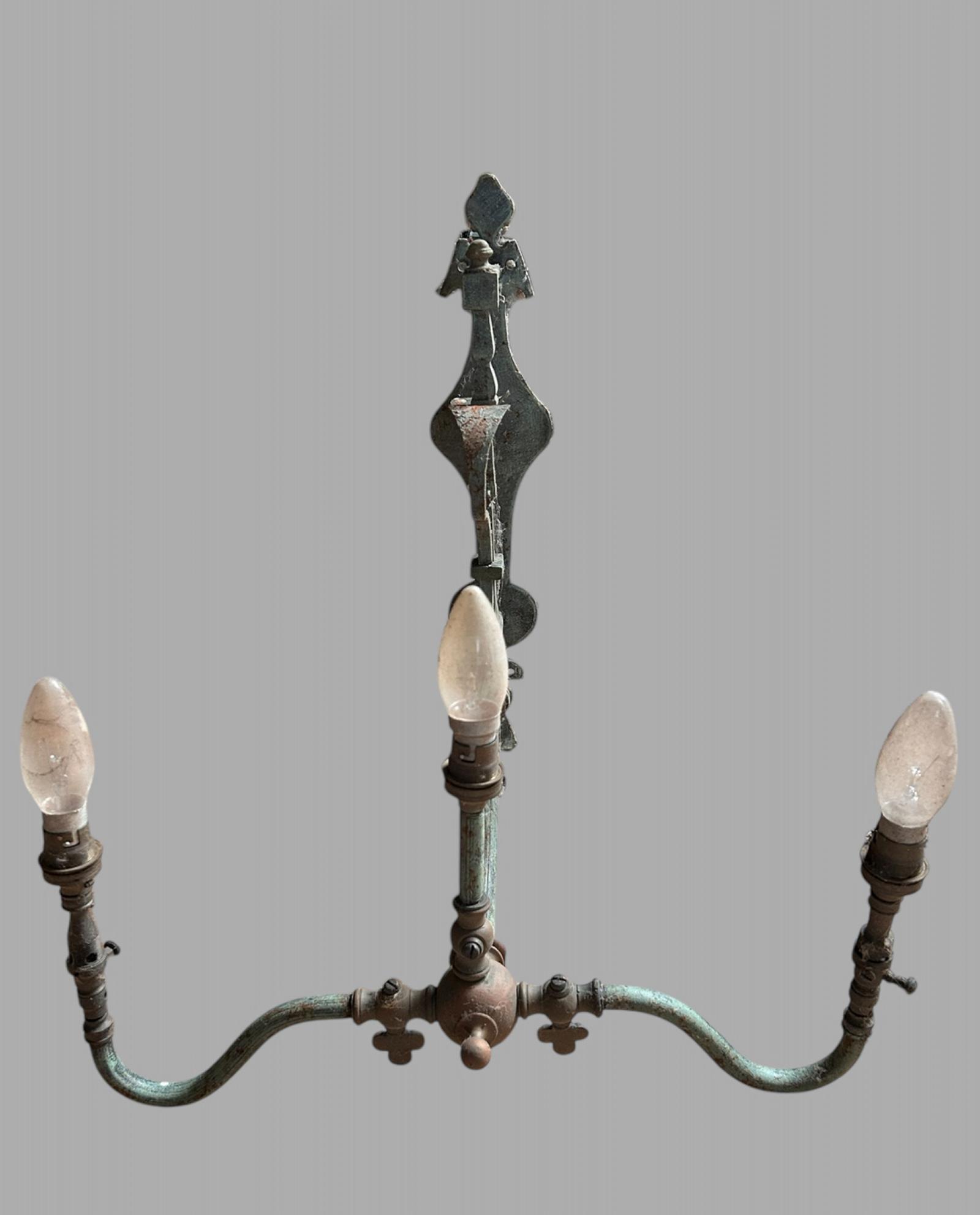 Early Set of Six Attractive & Unusual Triple Arm Wall Lights (1 of 5)
