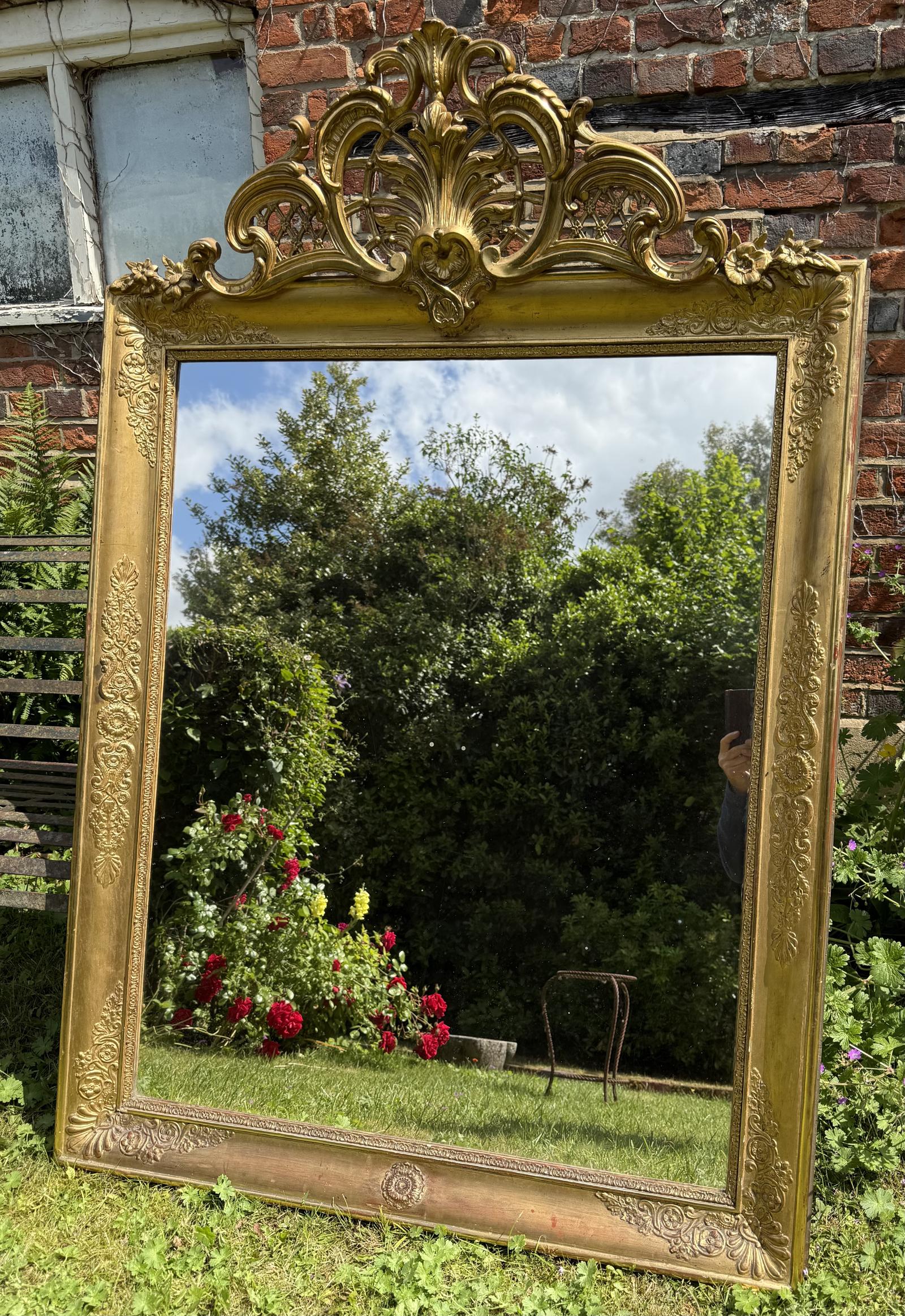 Large Early 19th Century Gilt Mirror (1 of 5) Large Early 19th Century Gilt Mirror (1 of 5)