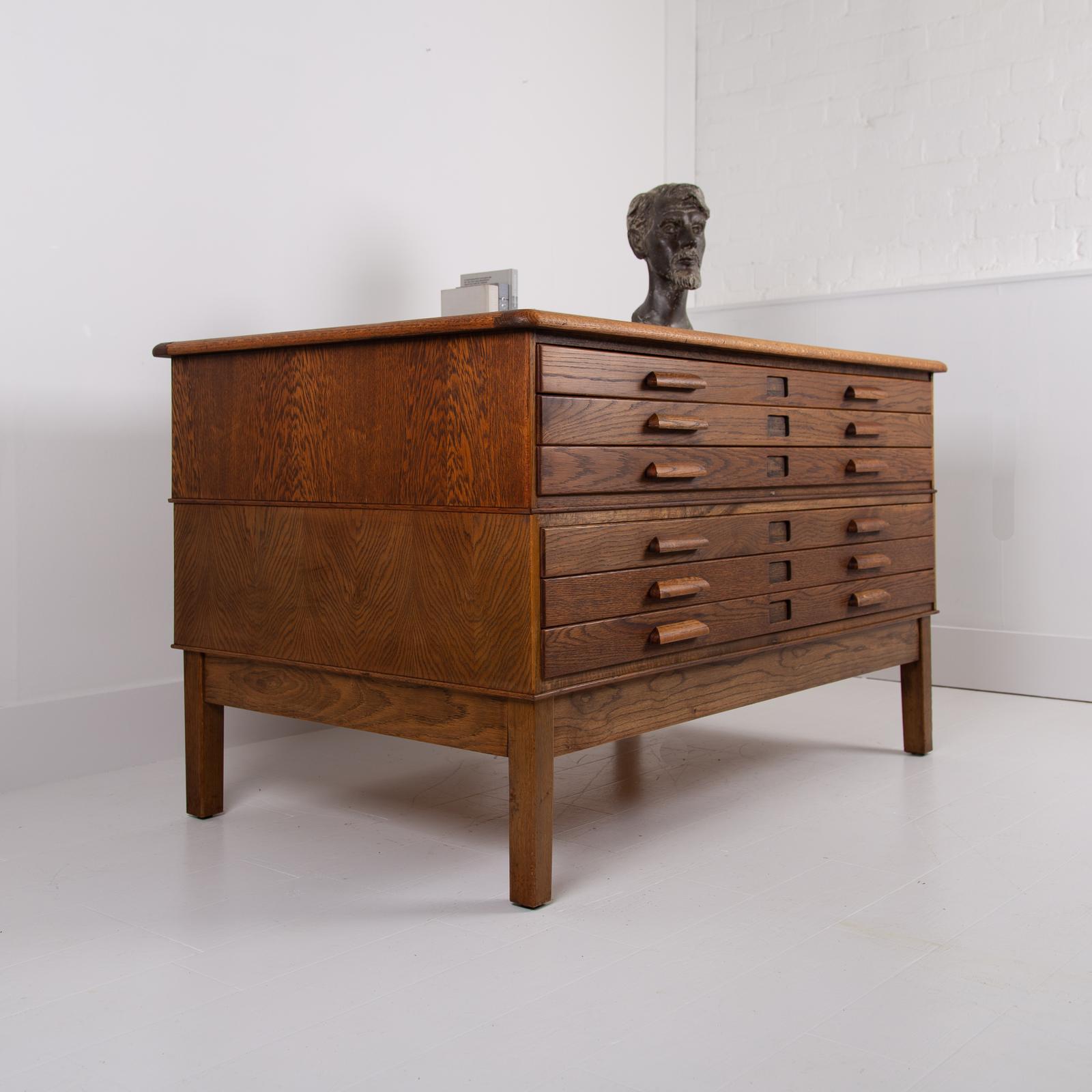Large Oak 6 Drawer Plan Map Chest c.1940 (1 of 20) Large Oak 6 Drawer Plan Map Chest c.1940 (1 of 20)