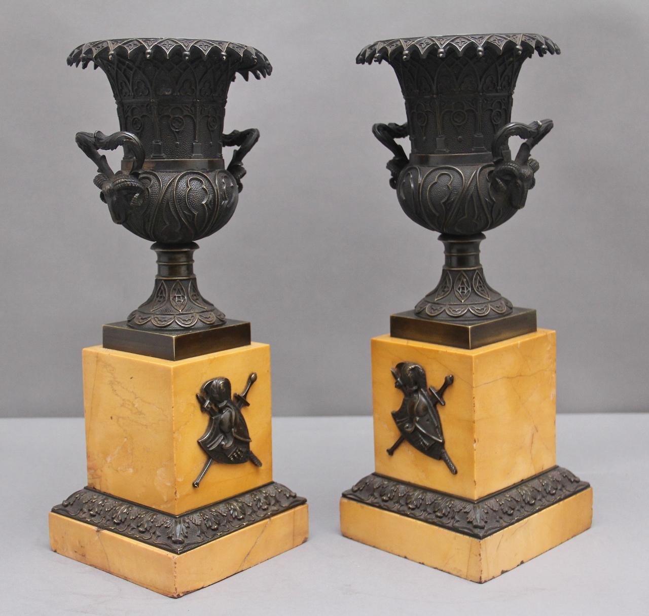 Pair of Early 19th Century Bronze Urns (1 of 11)