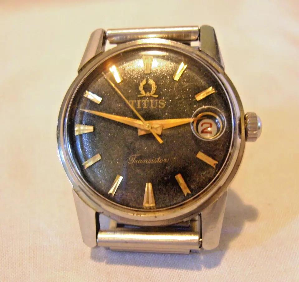 Wrist Watch Swiss Titus Transistor 1950s 21j Automatic Stainless Steel Case FWO (1 of 19)