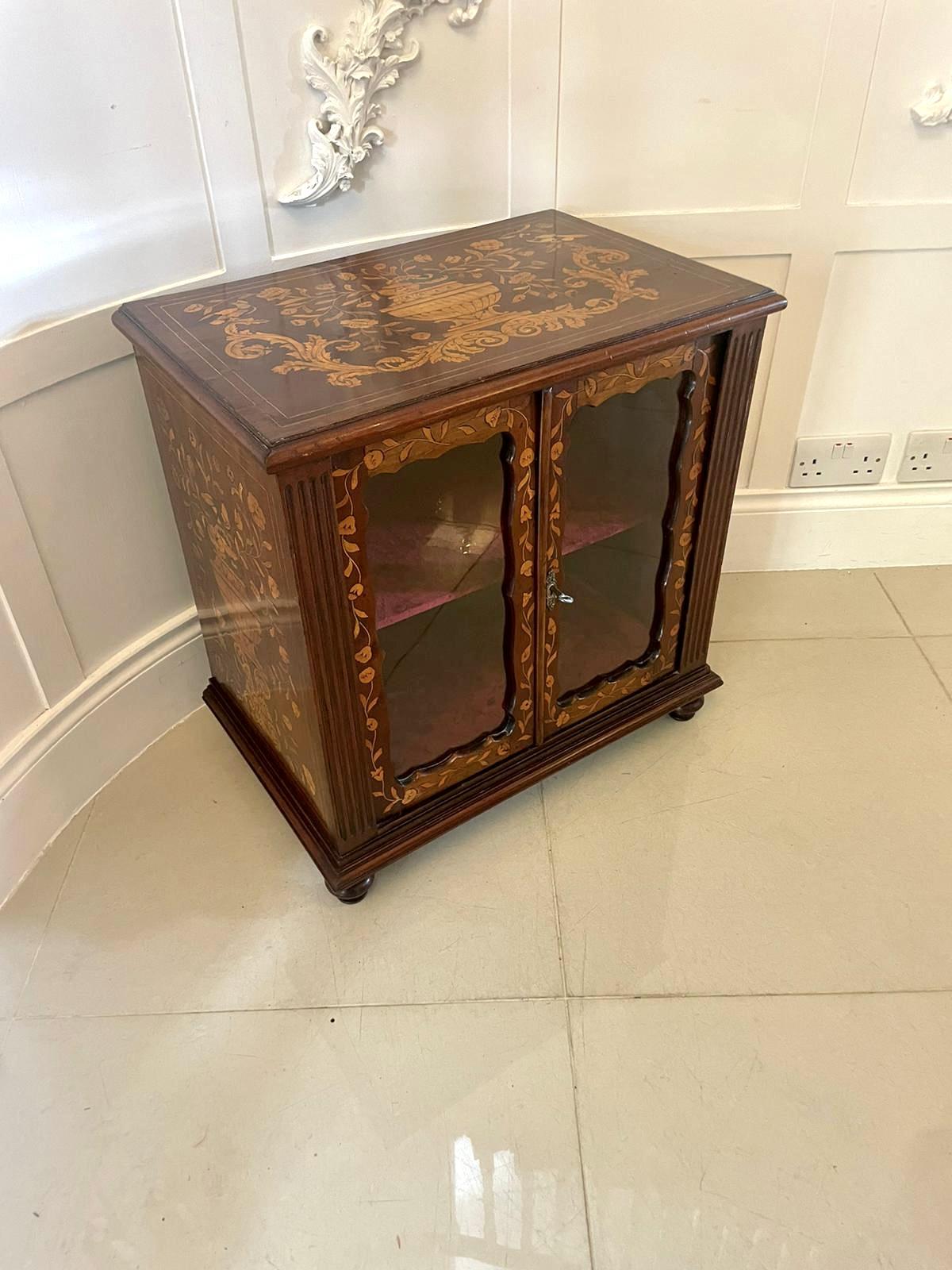 Unusual Small Antique Victorian Quality Mahogany Marquetry Inlaid Display Cabinet (1 of 14) Unusual Small Antique Victorian Quality Mahogany Marquetry Inlaid Display Cabinet (1 of 14)