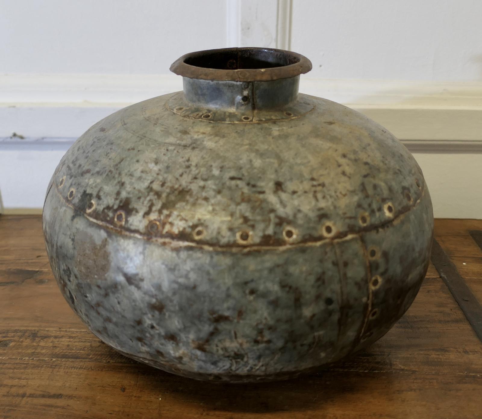 North African Round Metal Water Vase (1 of 8)