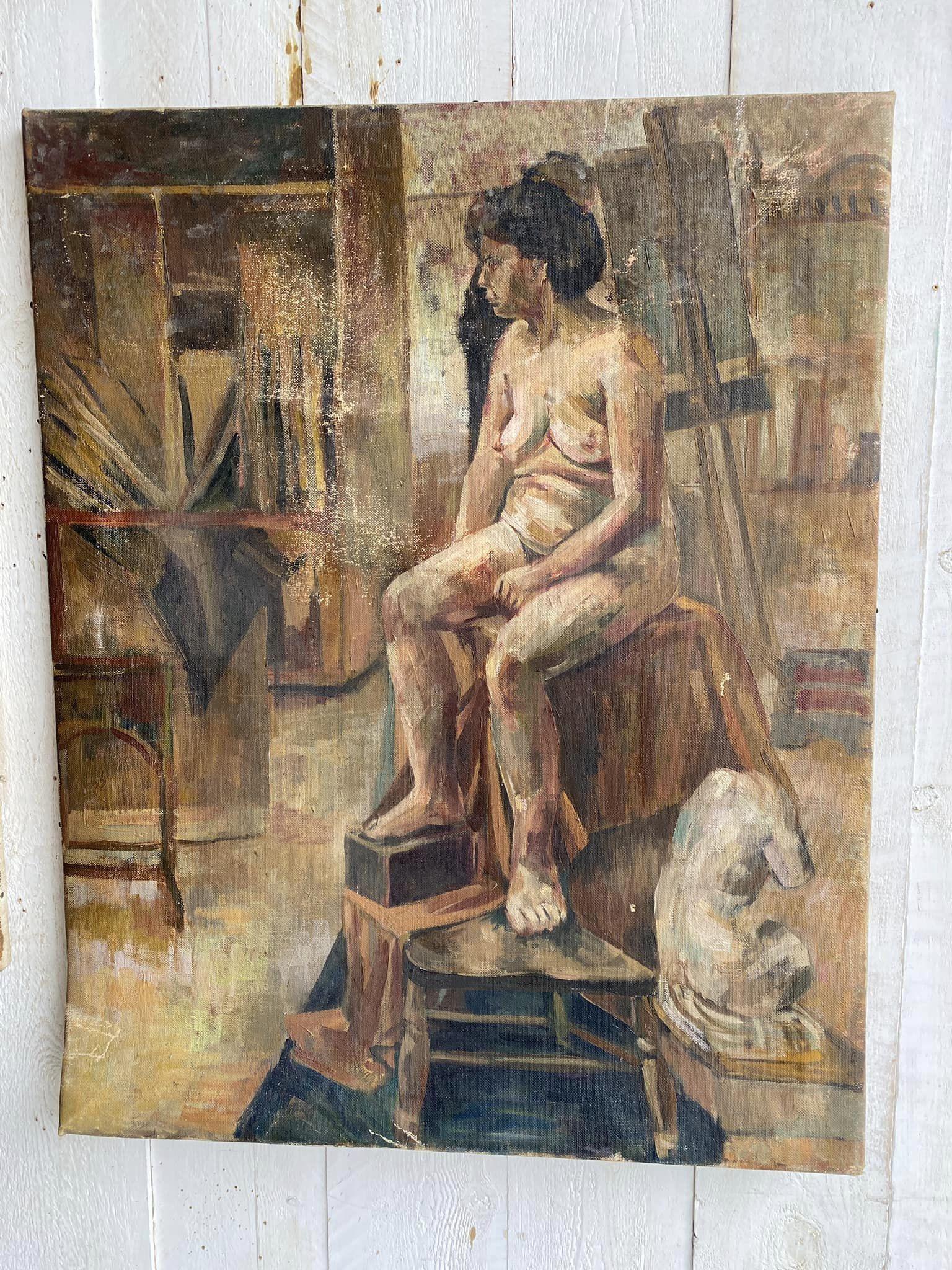 Pair of Old Paintings on Canvas c.1930 (1 of 9) Pair of Old Paintings on Canvas c.1930 (1 of 9)