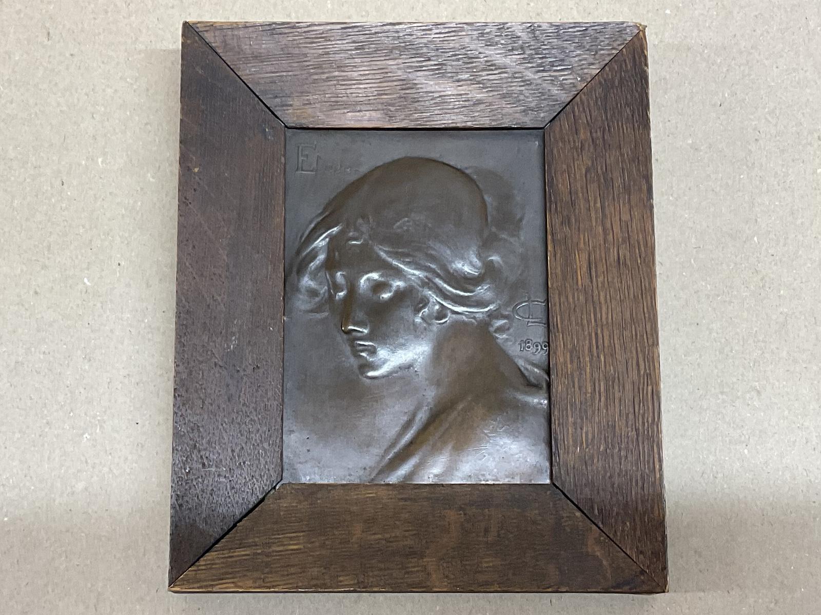 Art Nouveau Bronze Relief Plaque Of A Lady by Marcelle Renee Lancelot Croce 1854-1938 Antique (1 of 6) Art Nouveau Bronze Relief Plaque Of A Lady by Marcelle Renee Lancelot Croce 1854-1938 Antique (1 of 6)