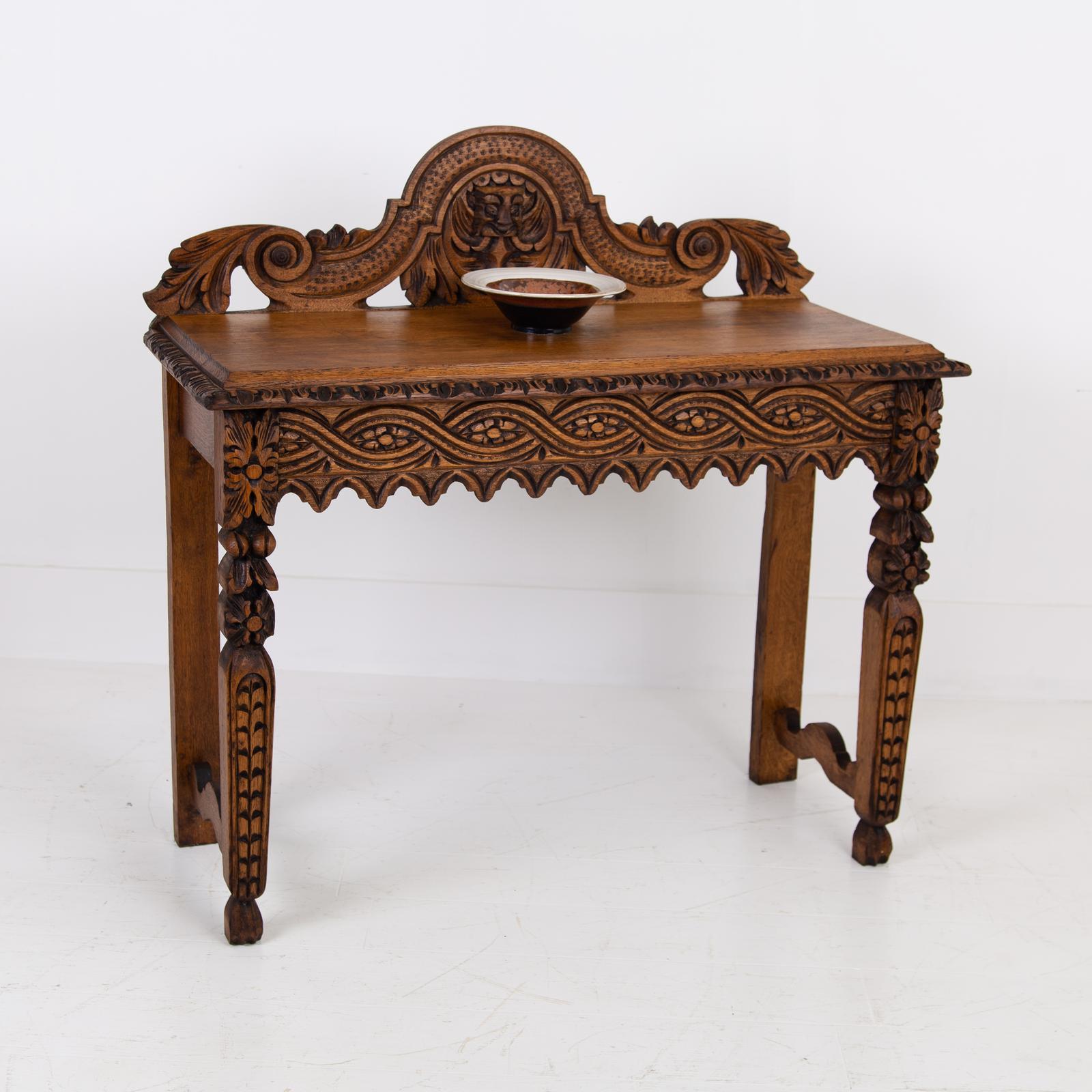 Victorian Oak Decorative Console Side Table 1900s (1 of 15) Victorian Oak Decorative Console Side Table 1900s (1 of 15)