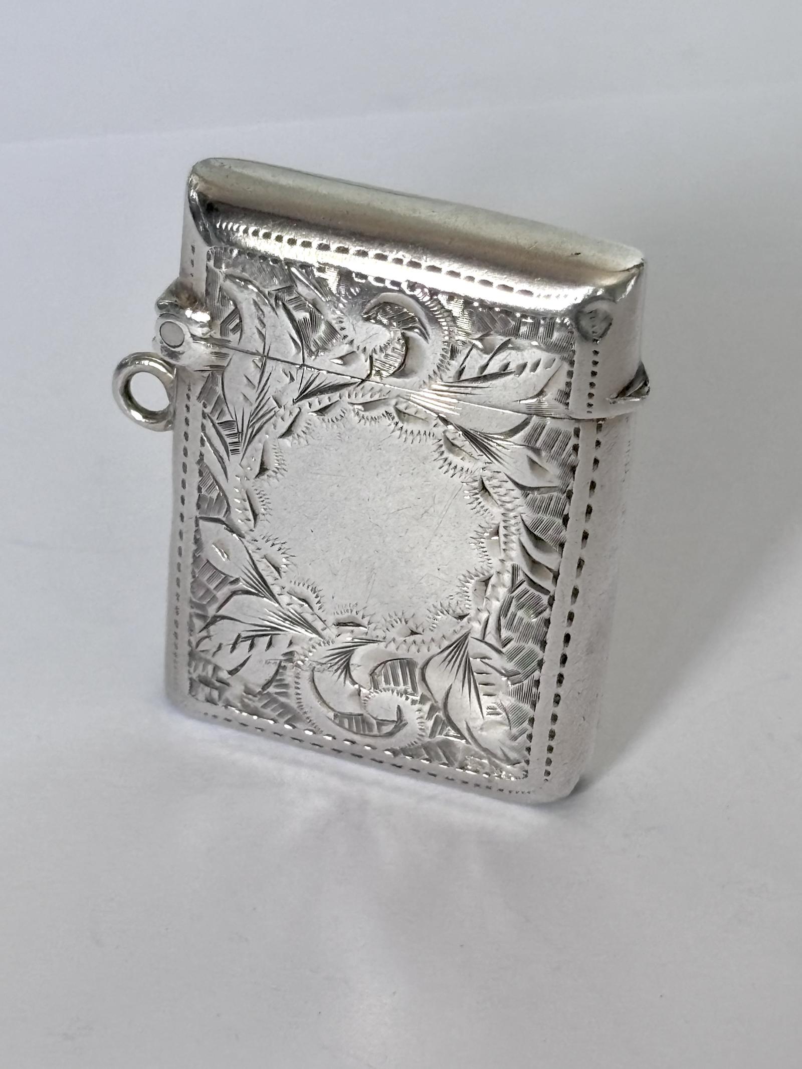 Antique Victorian Silver Vesta Case - Robert Pringle - Chester 1900 (1 of 6) Antique Victorian Silver Vesta Case - Robert Pringle - Chester 1900 (1 of 6)