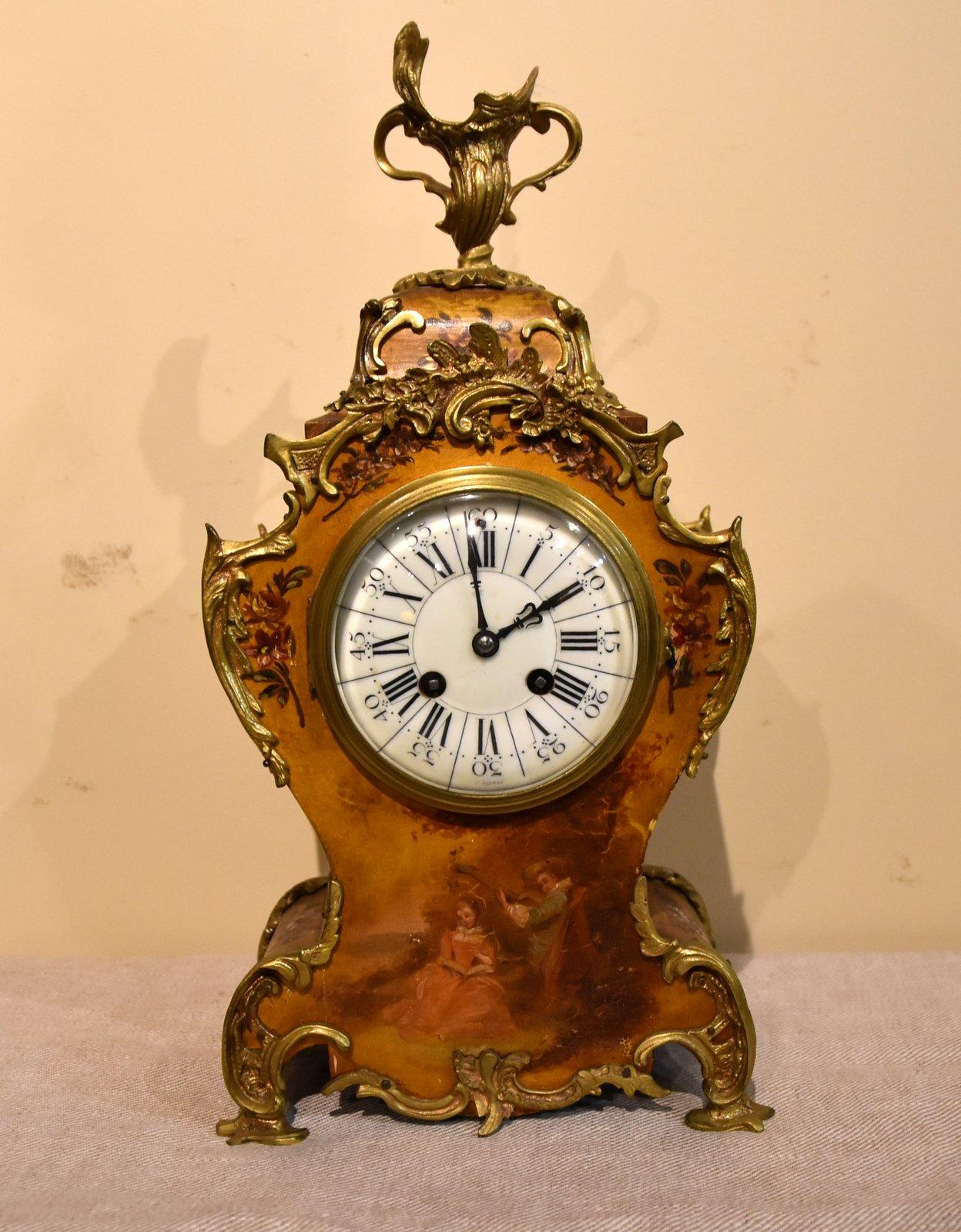 French 8 Day Vernis Martin Mantel Clock (1 of 6) French 8 Day Vernis Martin Mantel Clock (1 of 6)