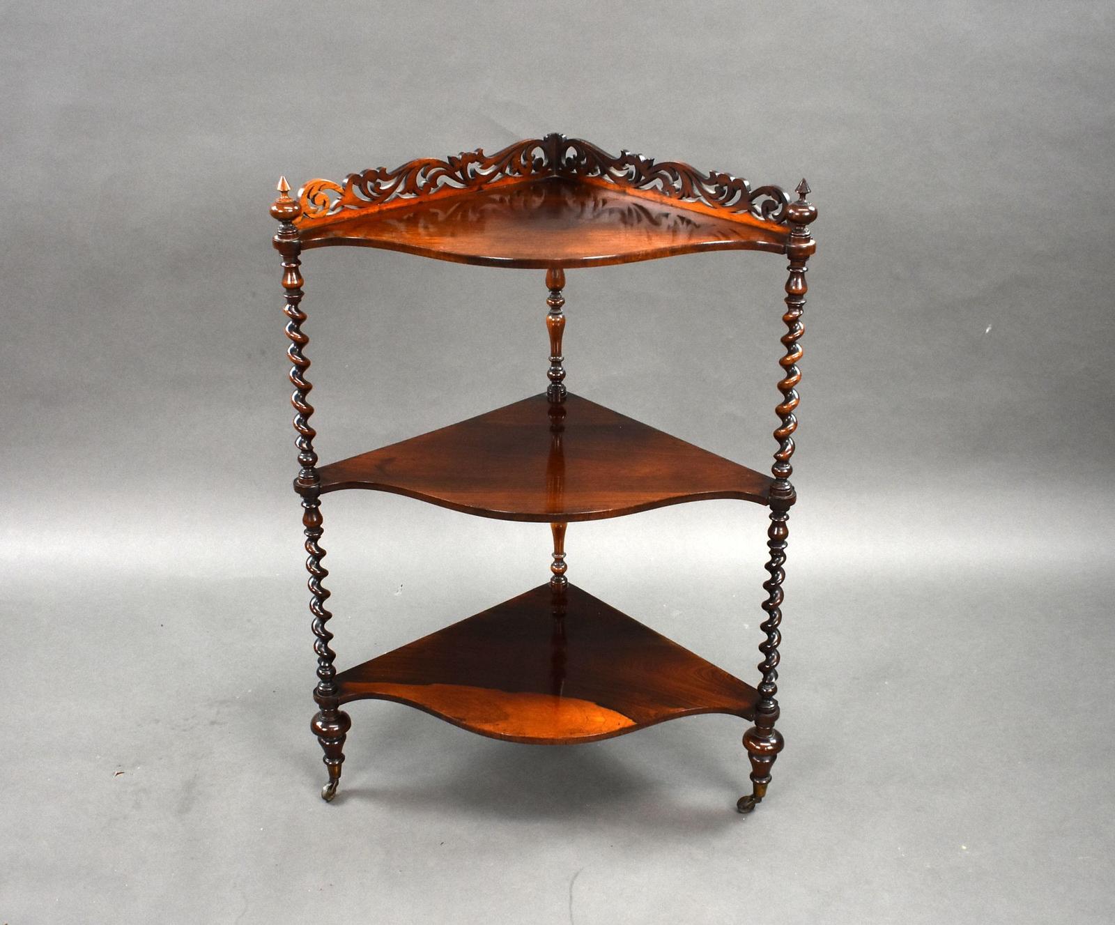 Victorian Rosewood Corner Whatnot (1 of 7)