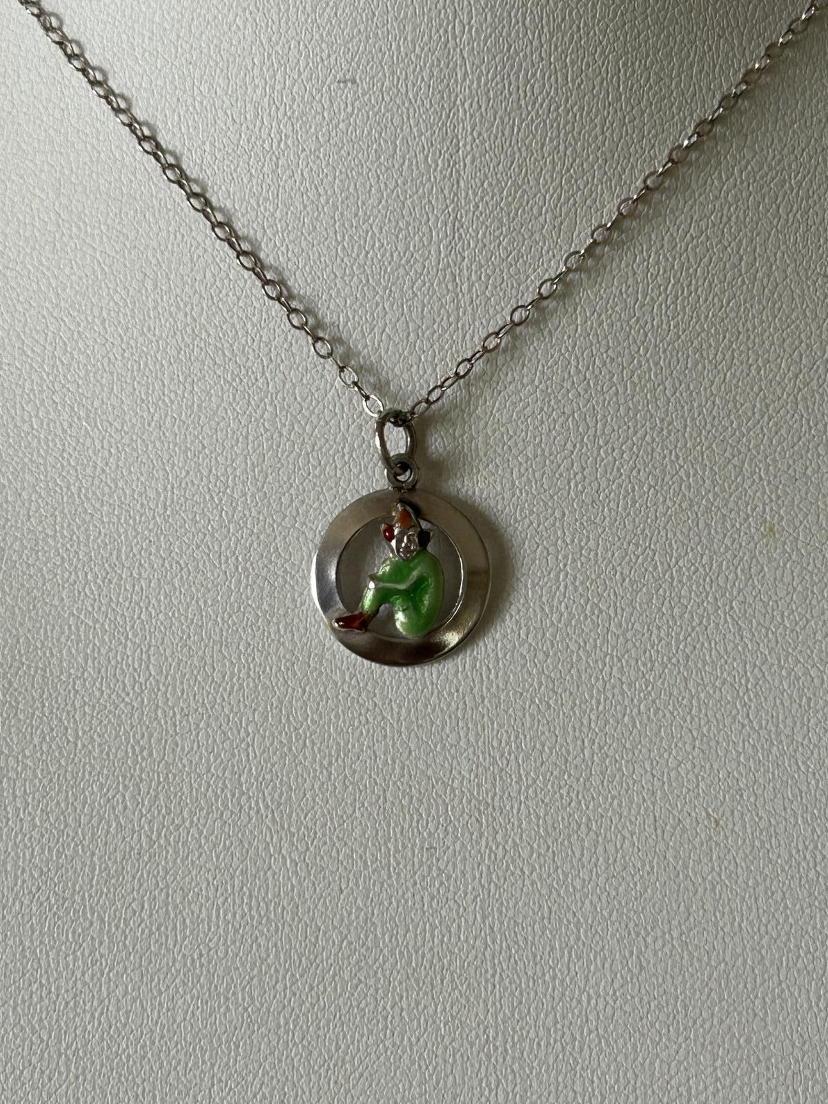 Bernard Instone Enamelled Cornish Pixie Pendant Necklace (1 of 7)