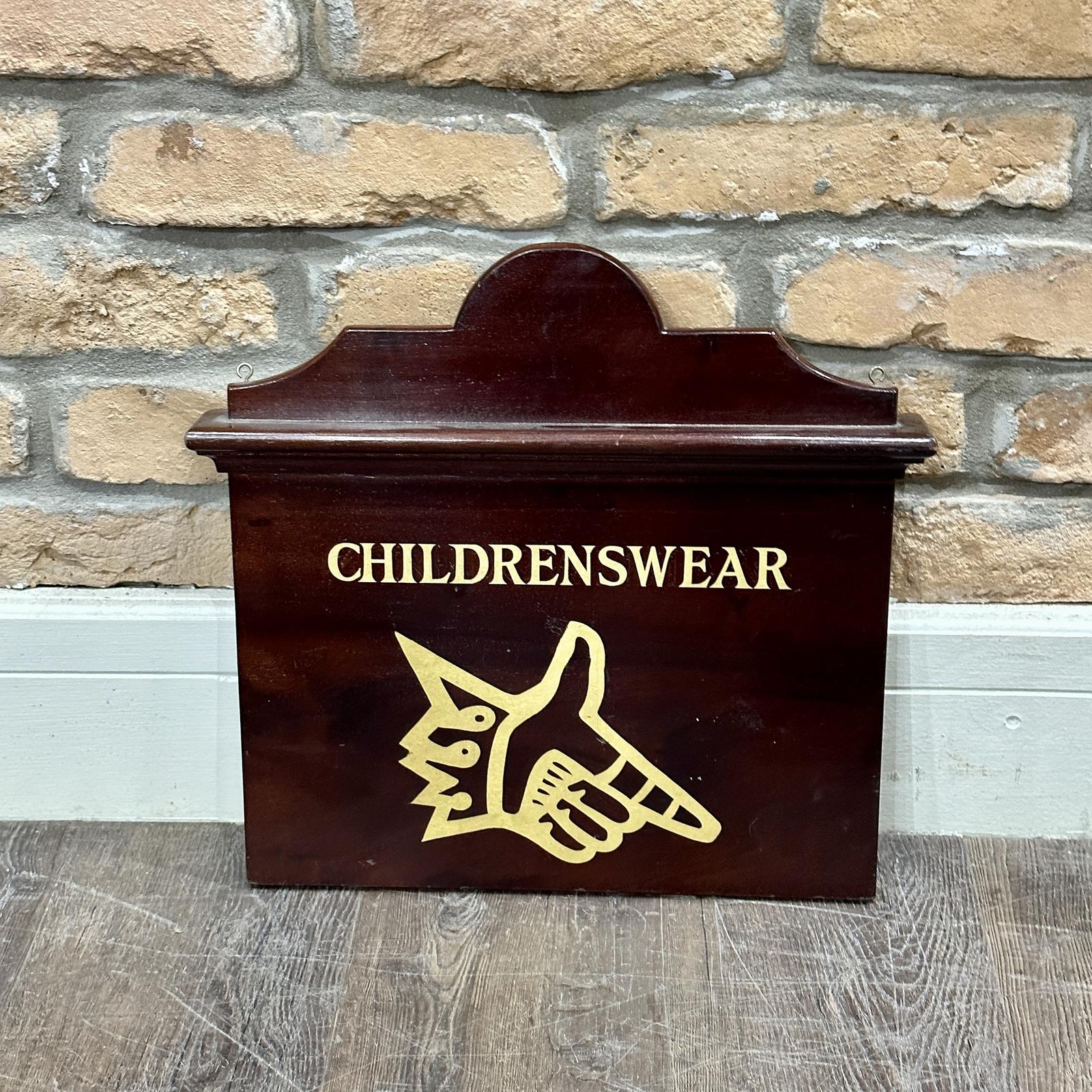 1950s Childrenswear Shop Sign (1 of 3) 1950s Childrenswear Shop Sign (1 of 3)