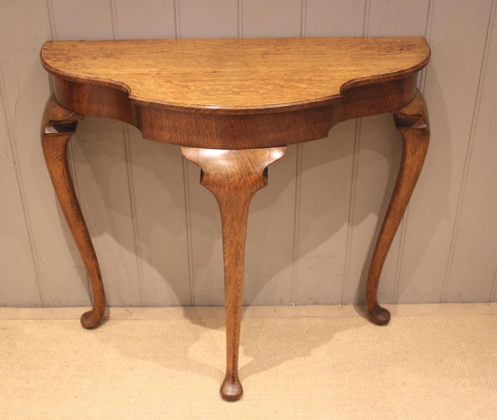 Solid Oak Demi Lune Side Table (1 of 12) Solid Oak Demi Lune Side Table (1 of 12)