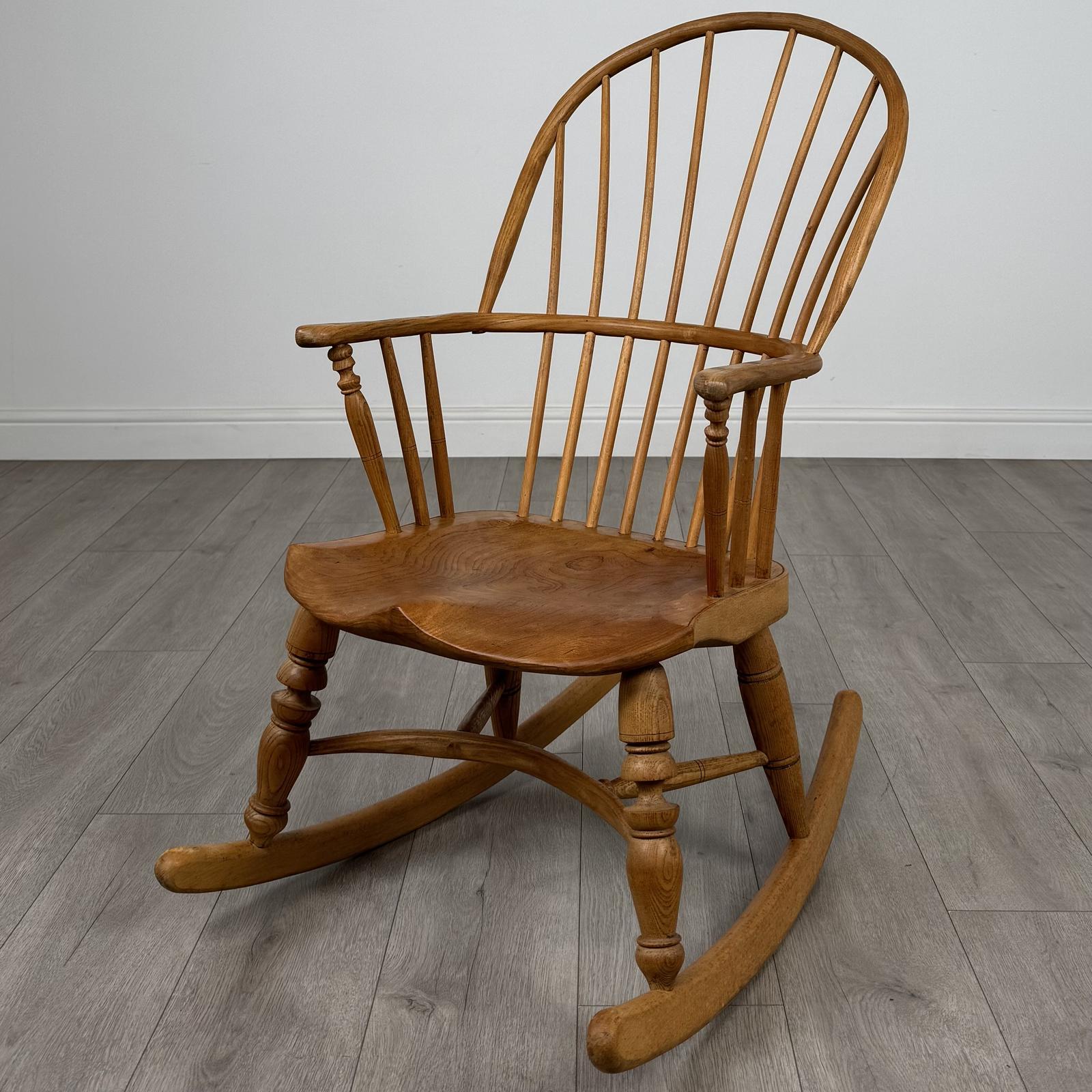 Antique 20th Century Fine Quality Rocking Chair in Ash (1 of 11)