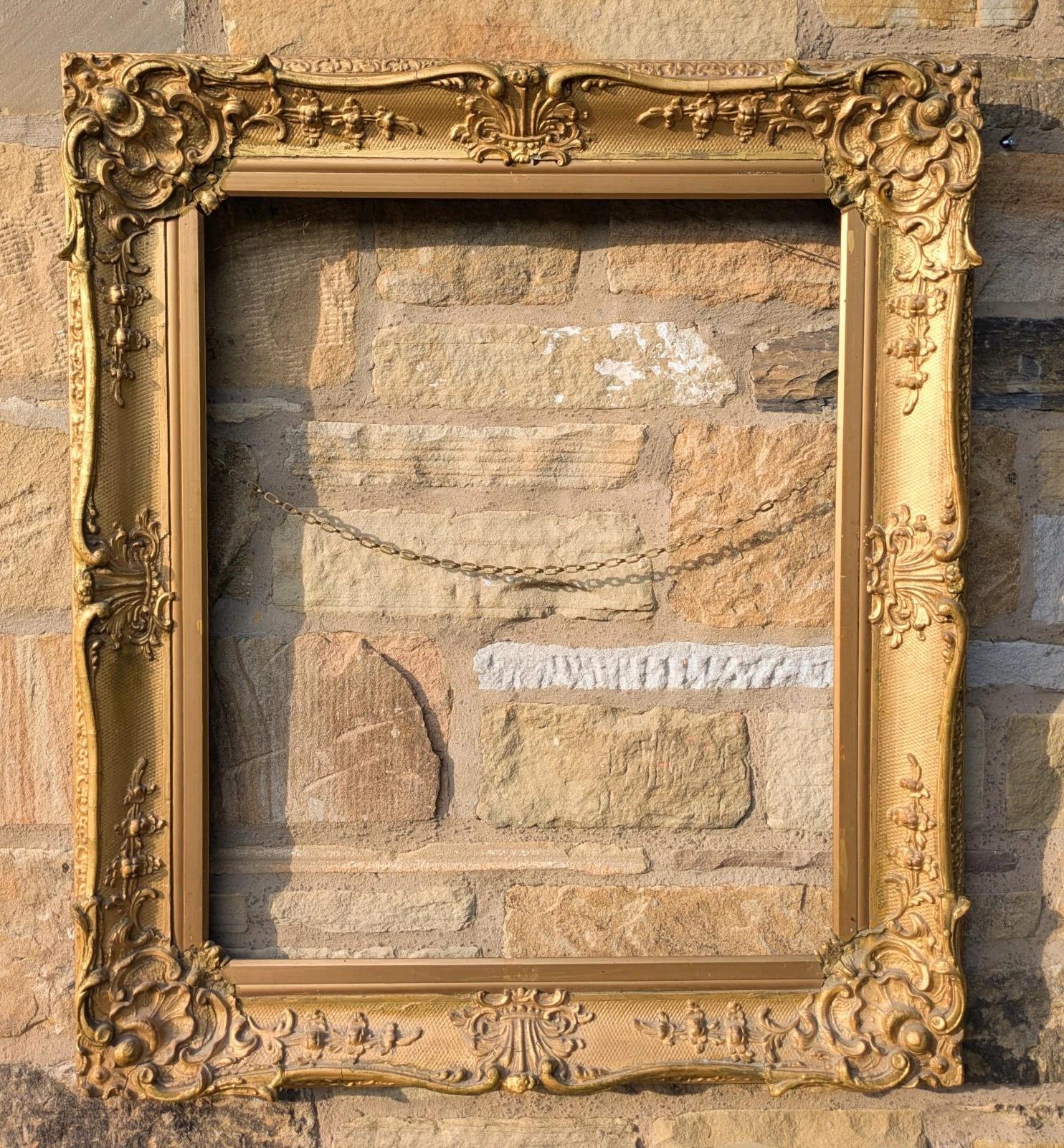Good Swept Antique Gilt Wood Picture Frame No 4 (1 of 6)
