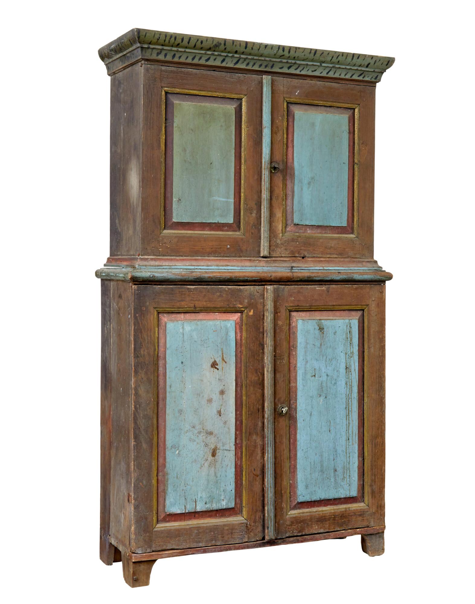 19th Century Rustic Swedish Hand Painted Cupboard (1 of 12) 19th Century Rustic Swedish Hand Painted Cupboard (1 of 12)