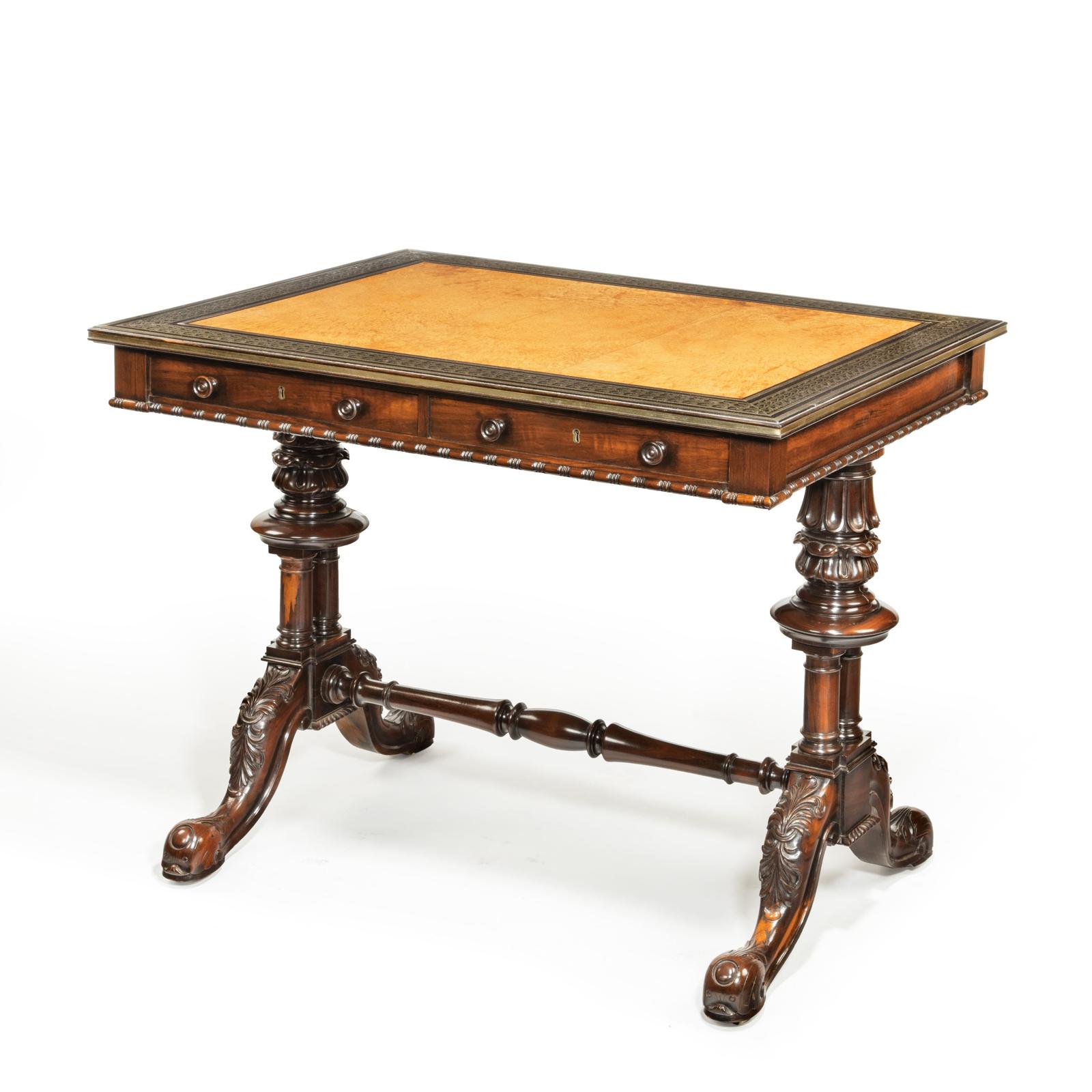 Goncalo Alves (Albuera Wood) Writing Table by Gillows & Bullock (1 of 7)