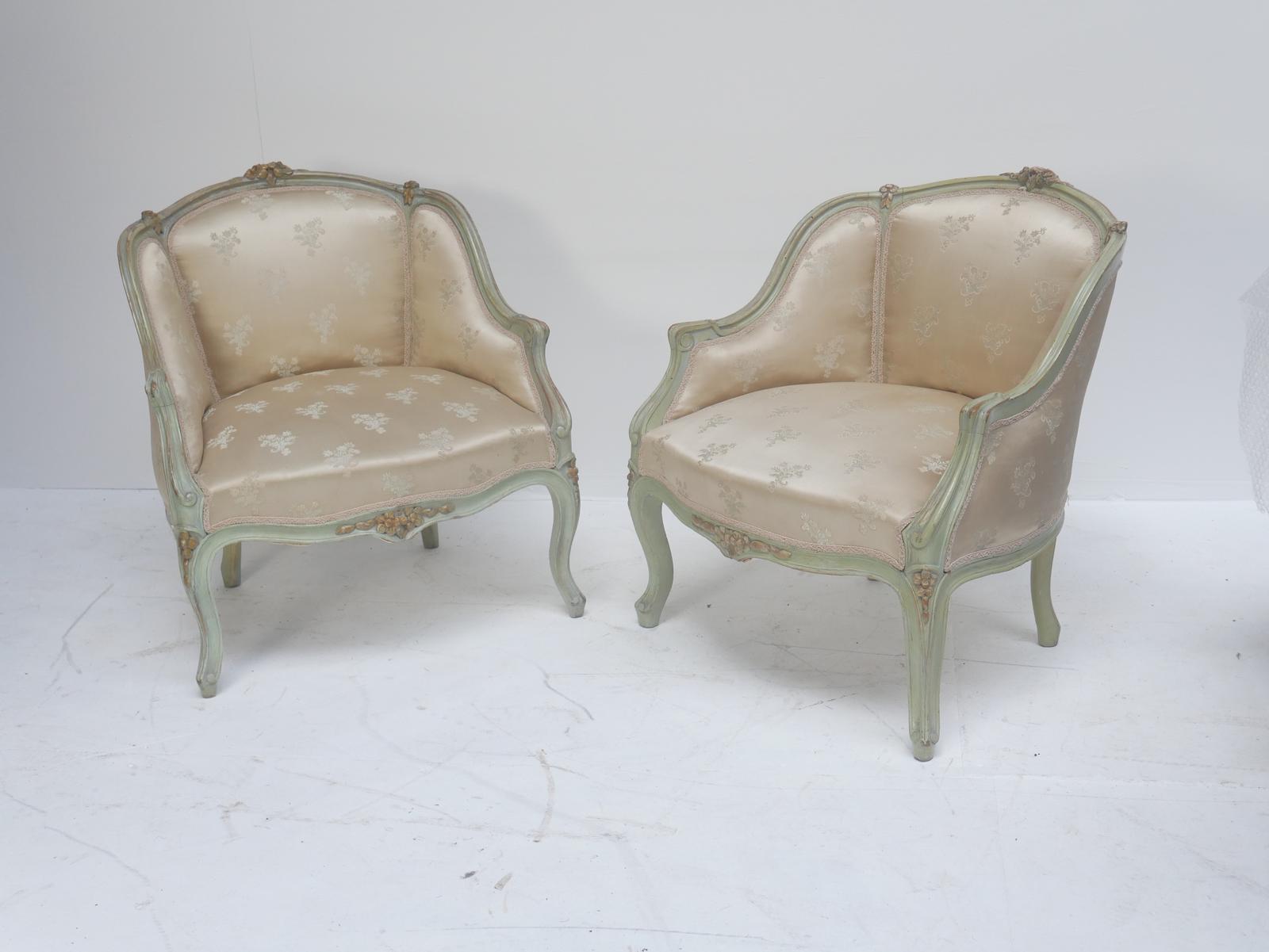 Pair of Painted Scandinavian Armchairs (1 of 9)