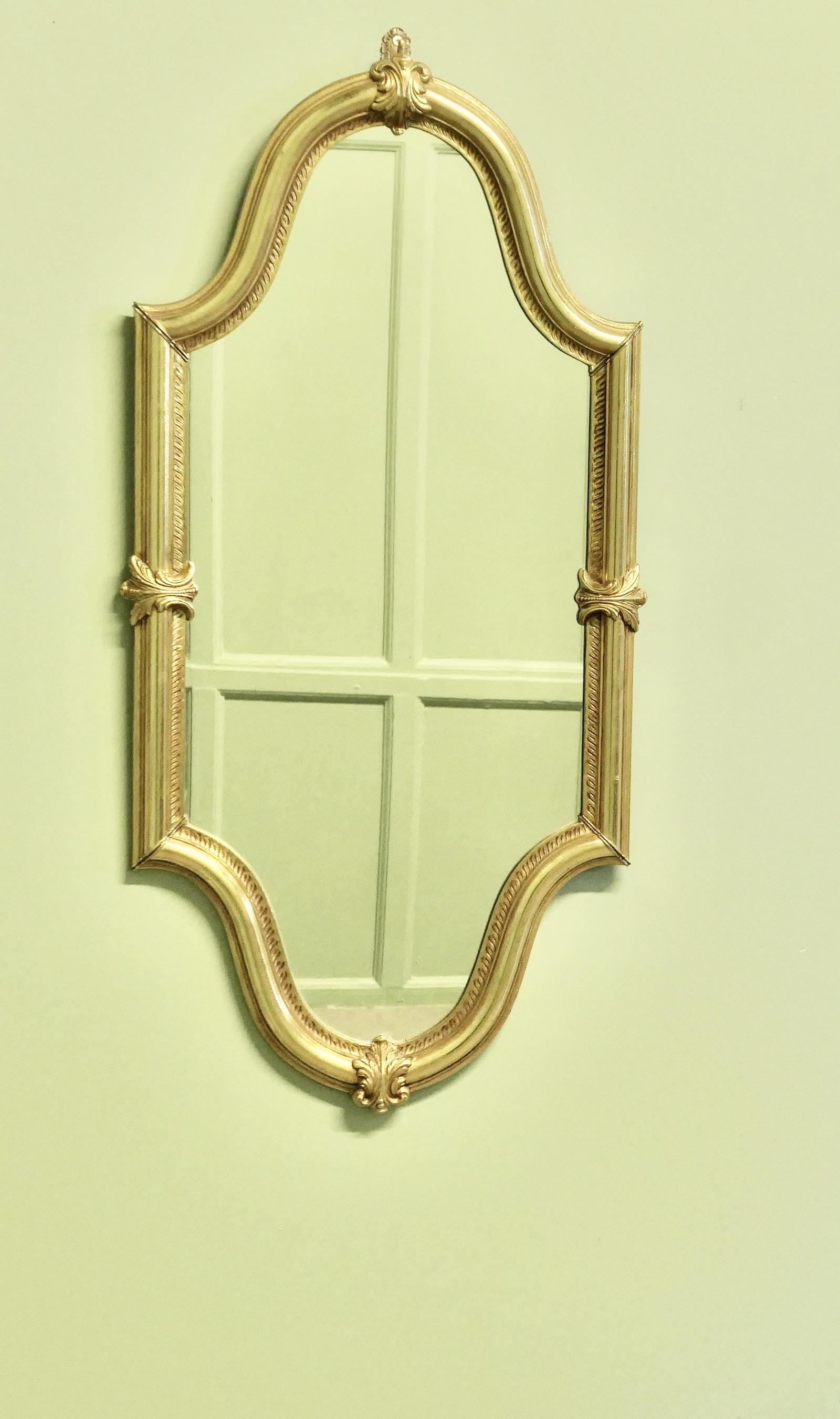 A Long Shaped Oval Brass Wall Mirror (1 of 6) A Long Shaped Oval Brass Wall Mirror (1 of 6)
