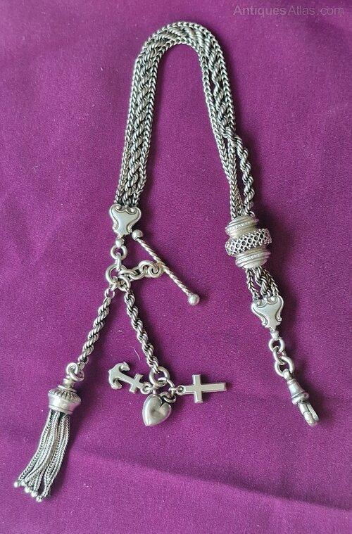 Silver Chatelaine Pocket Watch Chain (1 of 4) Silver Chatelaine Pocket Watch Chain (1 of 4)