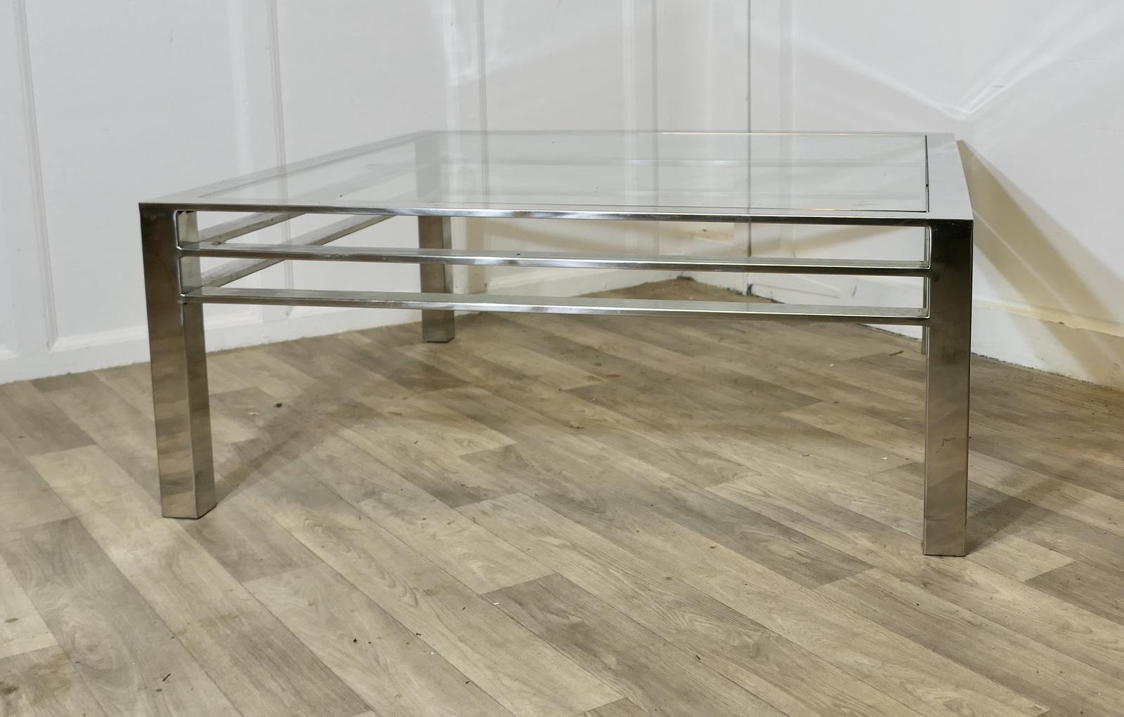 Modernist Chrome Coffee Table from the 1970s (1 of 6) Modernist Chrome Coffee Table from the 1970s (1 of 6)