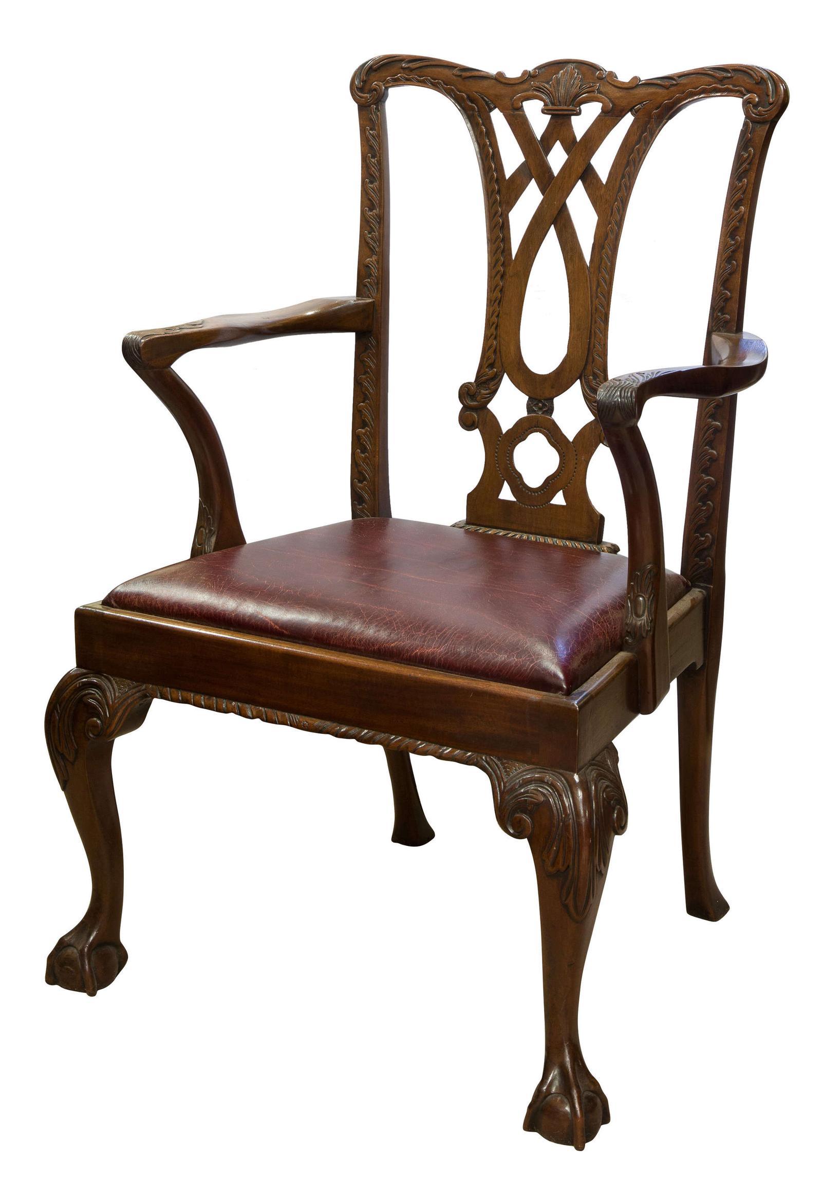 Chippendale Style Desk Chair (1 of 7)