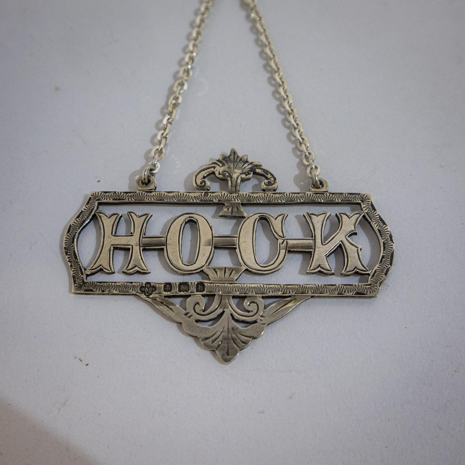 Edwardian Silver Hock Wine Label (1 of 3)