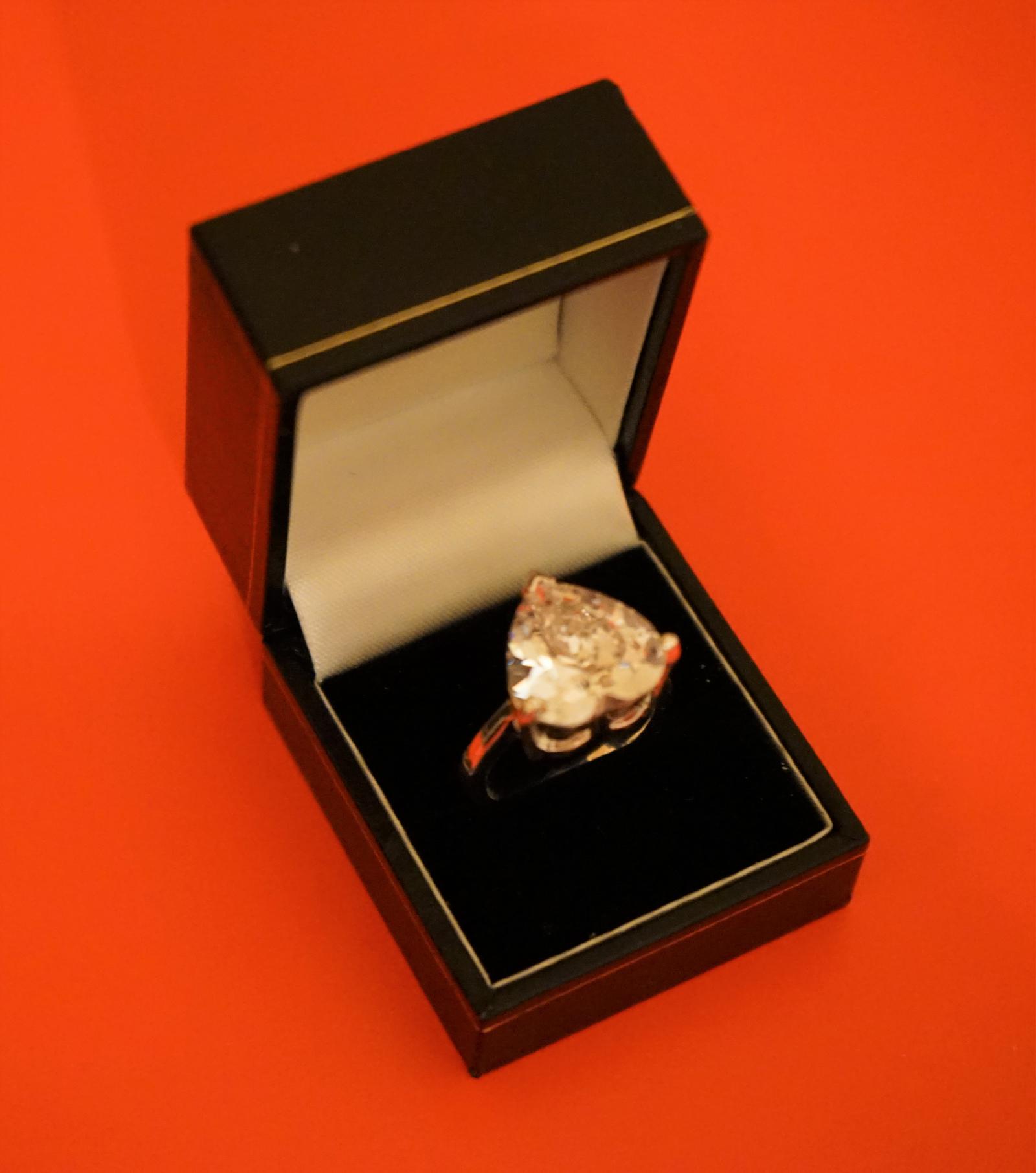 Vintage New Old Stock White C Z Dress Ring (1 of 6)