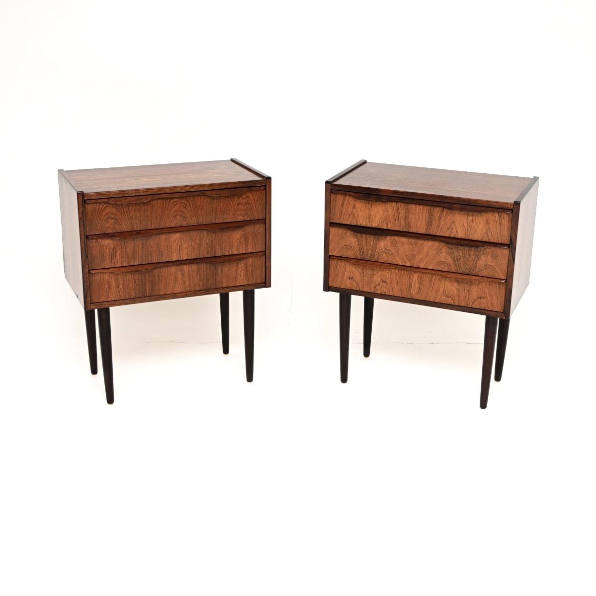 Pair of Vintage Danish Rosewood Bedside Chests (1 of 9) Pair of Vintage Danish Rosewood Bedside Chests (1 of 9)