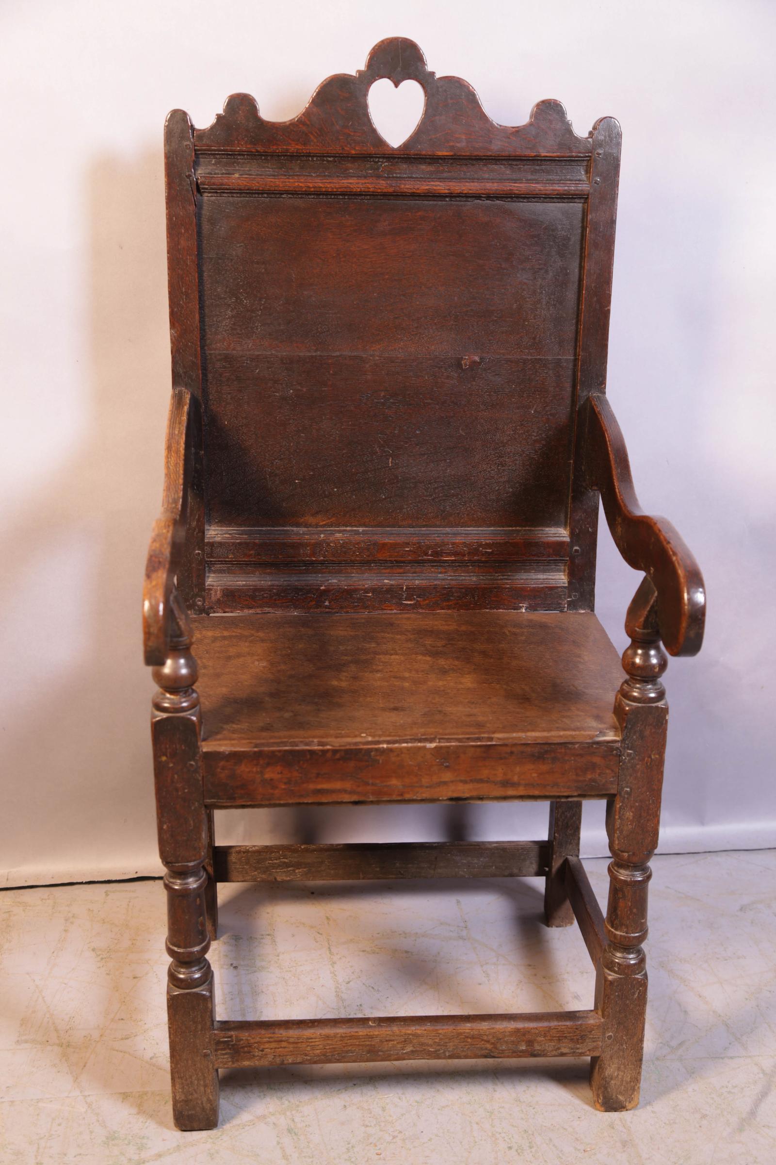 A Small 17th Century Wainscot Chair Oak (1 of 6)