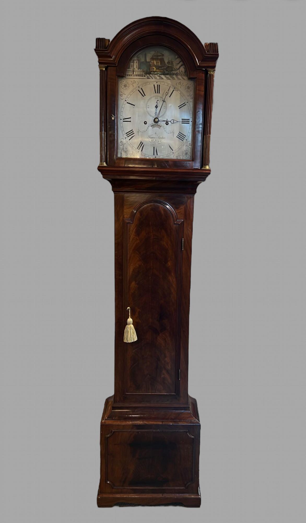 Longcase 8 Day Clock by Thomas Sandon of St Ives c.1840 (1 of 7)