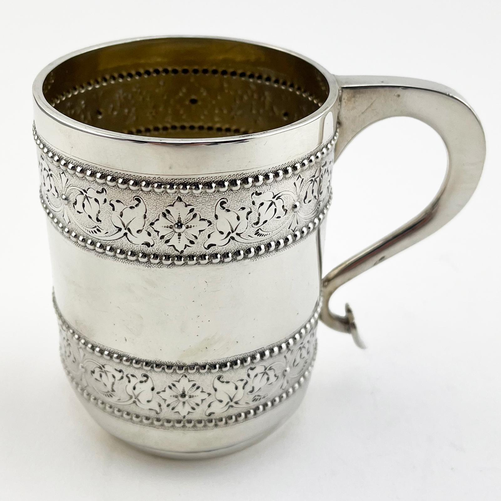 Handsome Victorian Sterling Silver Christening Mug (1 of 7) Handsome Victorian Sterling Silver Christening Mug (1 of 7)