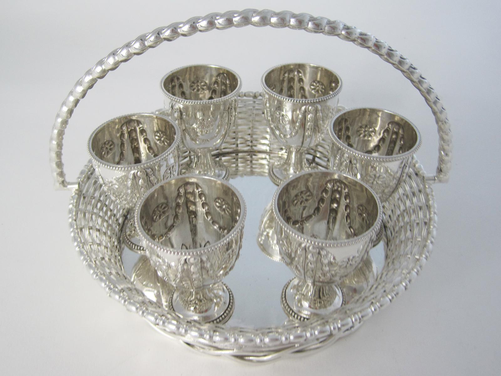 Victorian Silver Plated Egg Cruet in a Wicker Work Form (1 of 7) Victorian Silver Plated Egg Cruet in a Wicker Work Form (1 of 7)