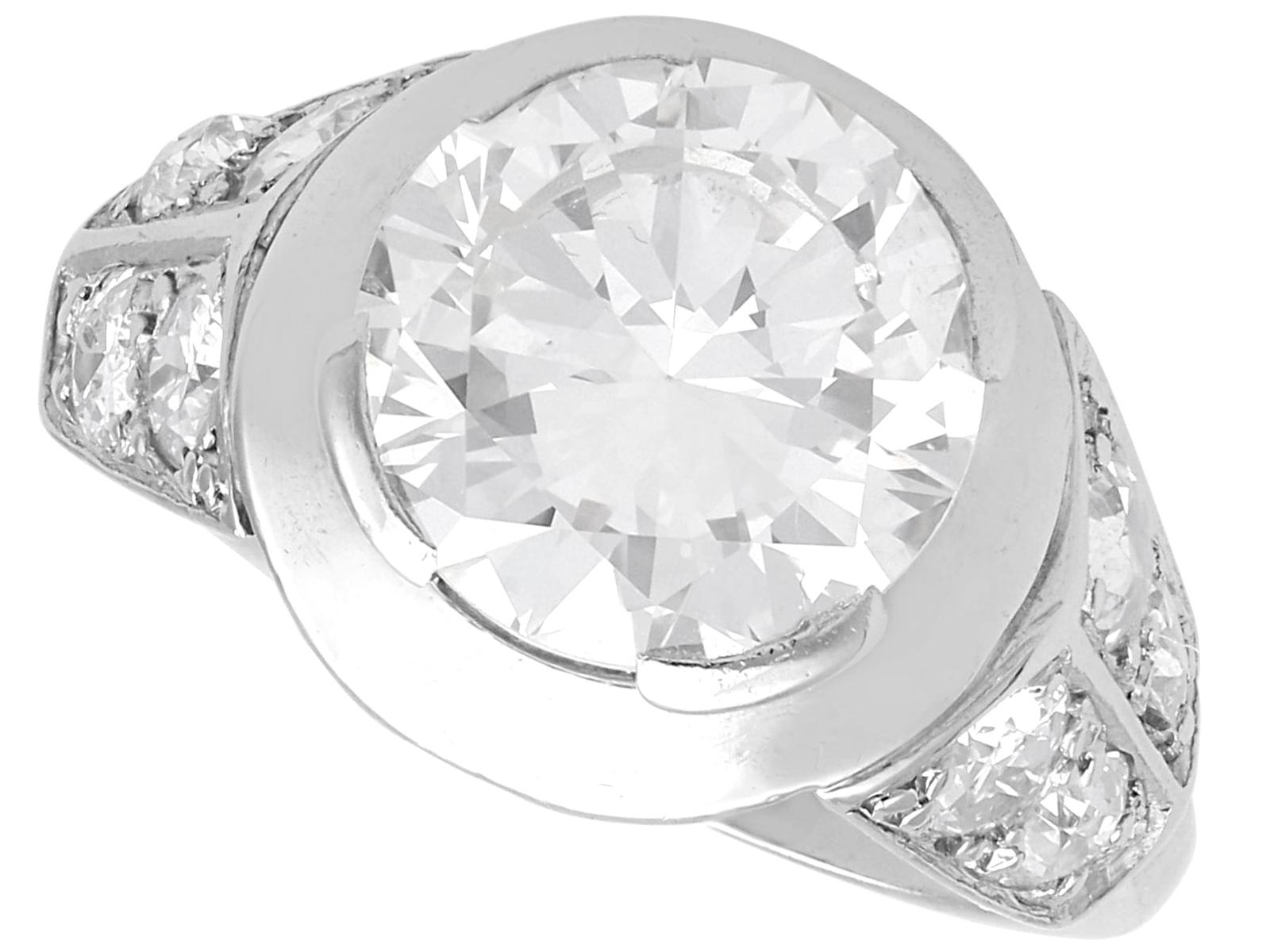 Antique 3.20ct Diamond & Platinum Solitaire Ring c.1925 (1 of 12)