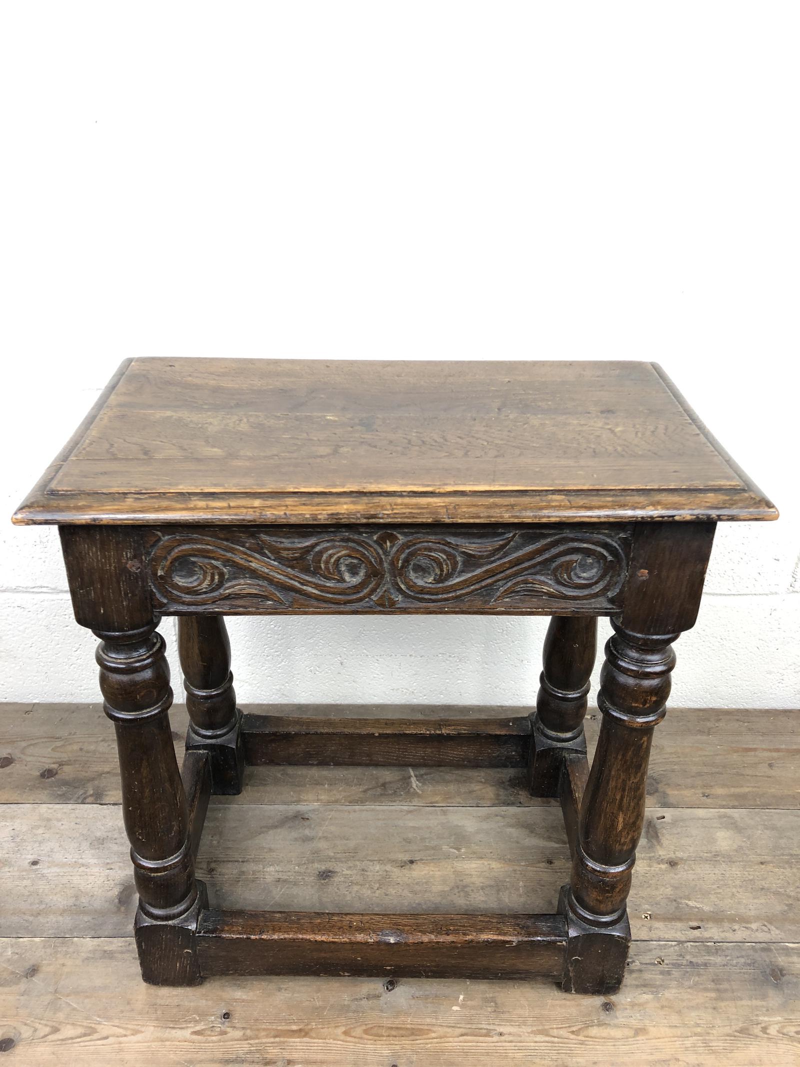 Antique Oak Joint Stool with Carved Detail (1 of 13) Antique Oak Joint Stool with Carved Detail (1 of 13)