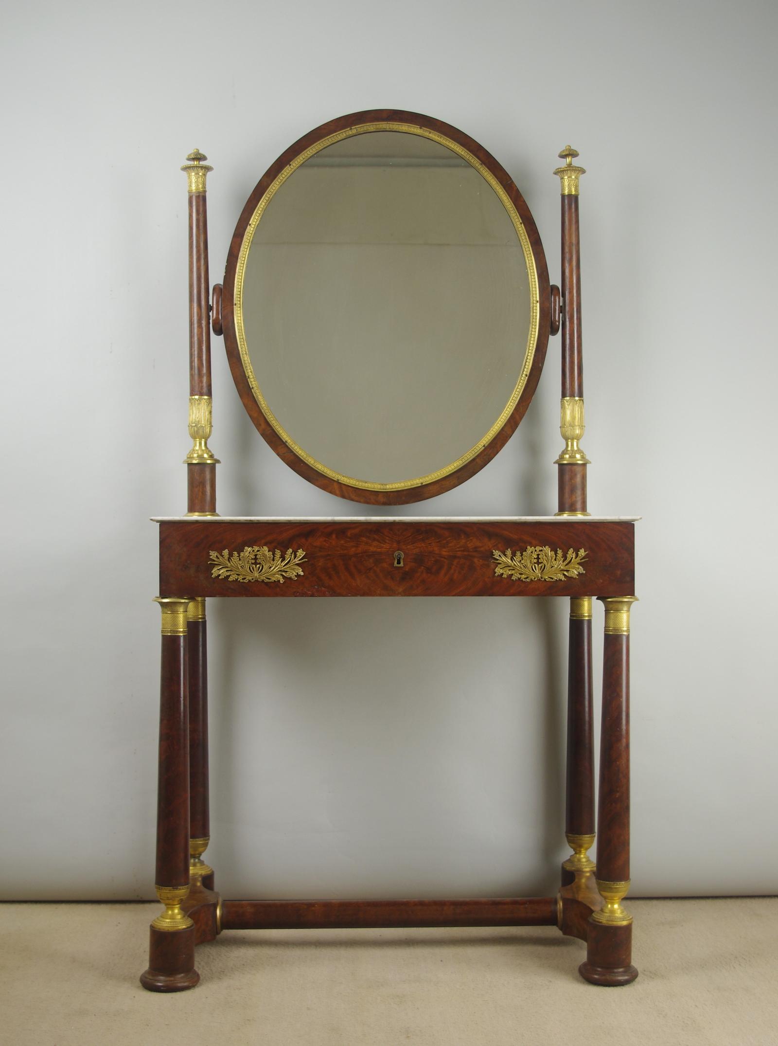 French Empire Mahogany Dressing Table with Ormolu Mounts (1 of 19) French Empire Mahogany Dressing Table with Ormolu Mounts (1 of 19)