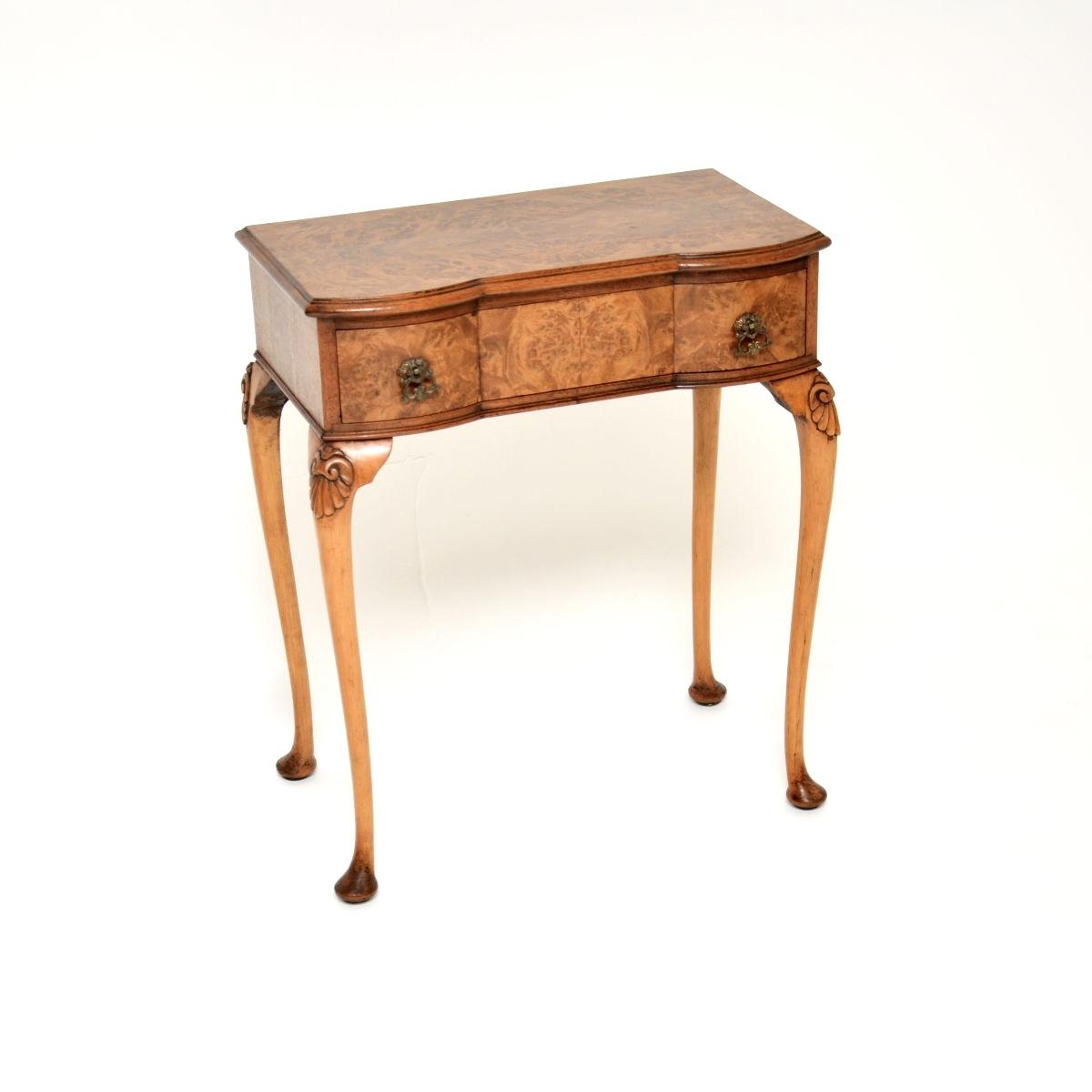 Antique Burr Walnut Console / Side Table (1 of 9) Antique Burr Walnut Console / Side Table (1 of 9)
