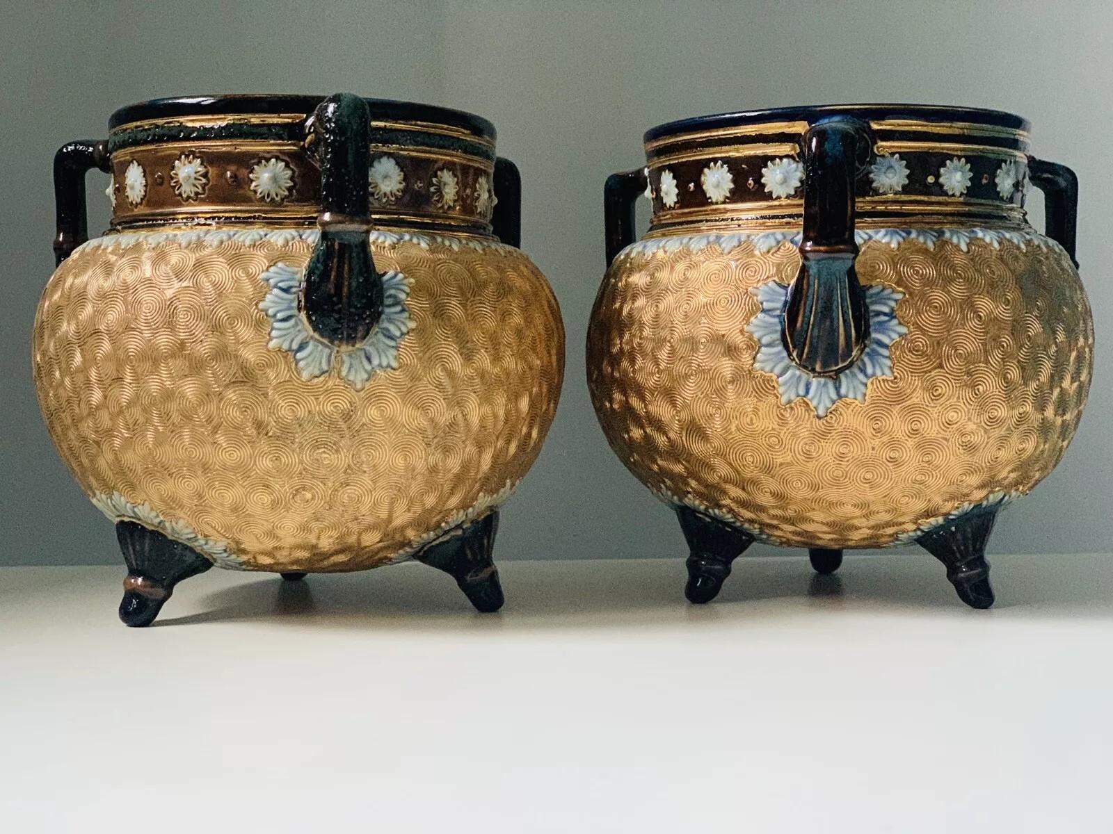 Antique Royal Doulton Cauldrons  c.1904 (1 of 8)