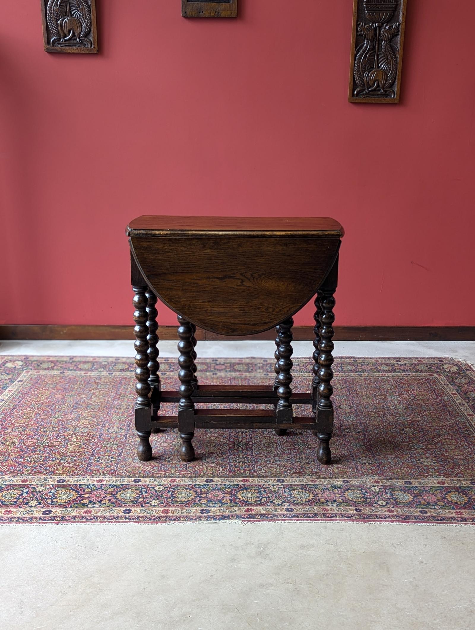 Antique Early 20th Century Bobbin Leg Drop Leaf Occasional Table (1 of 10) Antique Early 20th Century Bobbin Leg Drop Leaf Occasional Table (1 of 10)