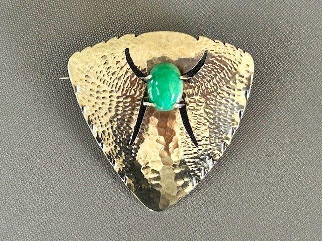 Silver & Turquoise Arts & Crafts Brooch (1 of 5) Silver & Turquoise Arts & Crafts Brooch (1 of 5)