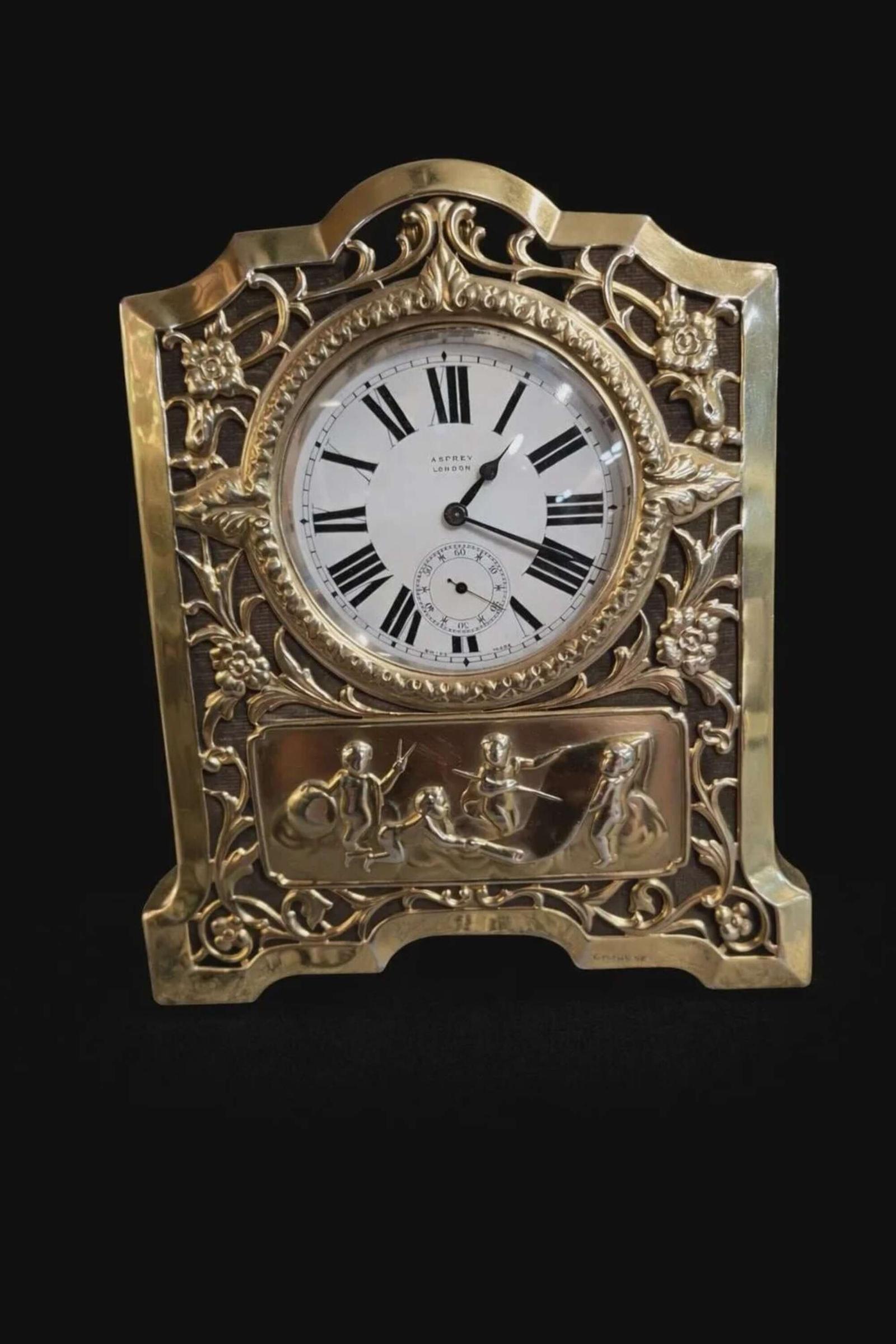Asprey & William Comyns Antique Silver Travel Mantel Watch Clock Stand 1903 (1 of 10) Asprey & William Comyns Antique Silver Travel Mantel Watch Clock Stand 1903 (1 of 10)